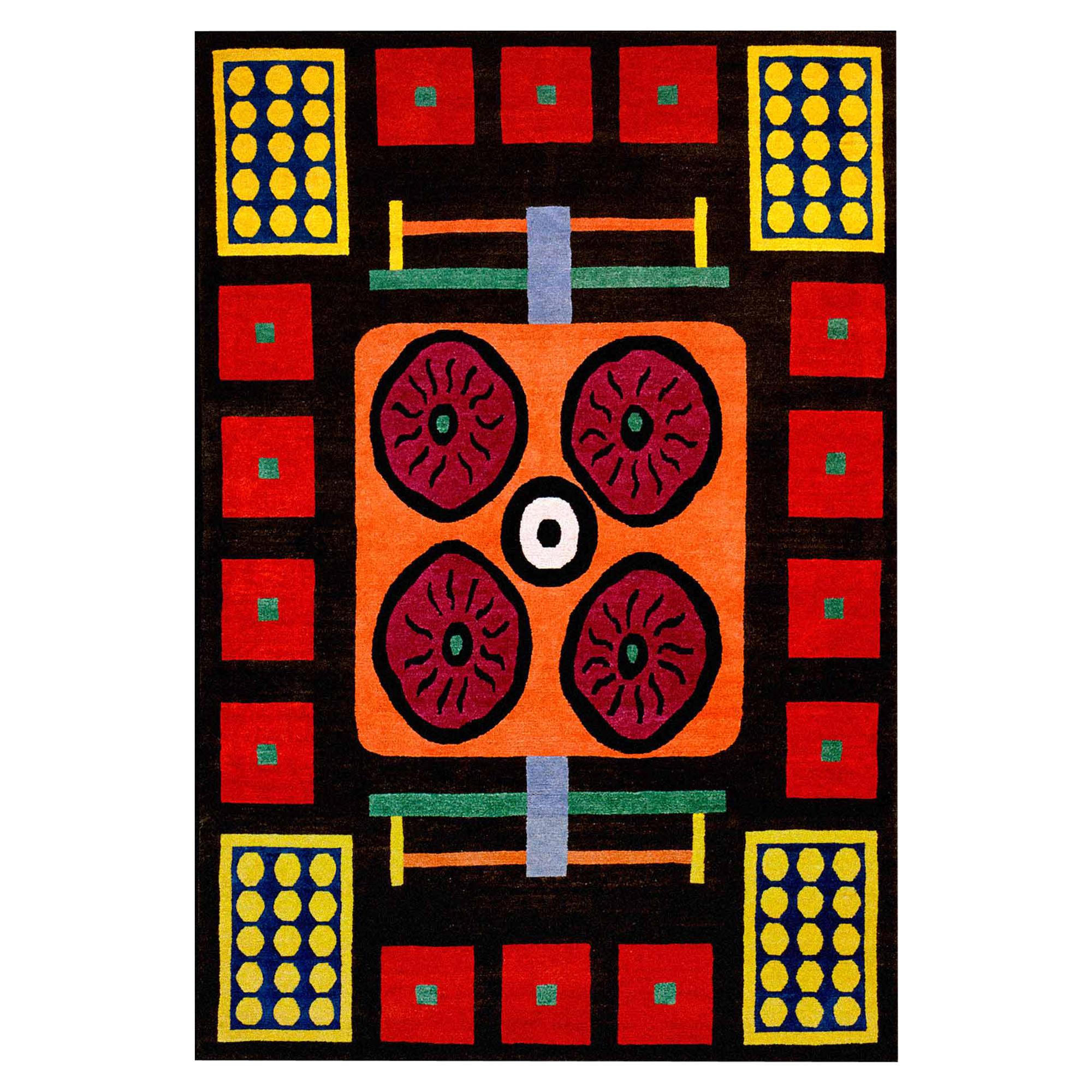 NDP6 Woollen Carpet by Nathalie du Pasquier for Post Design Collection/Memphis
