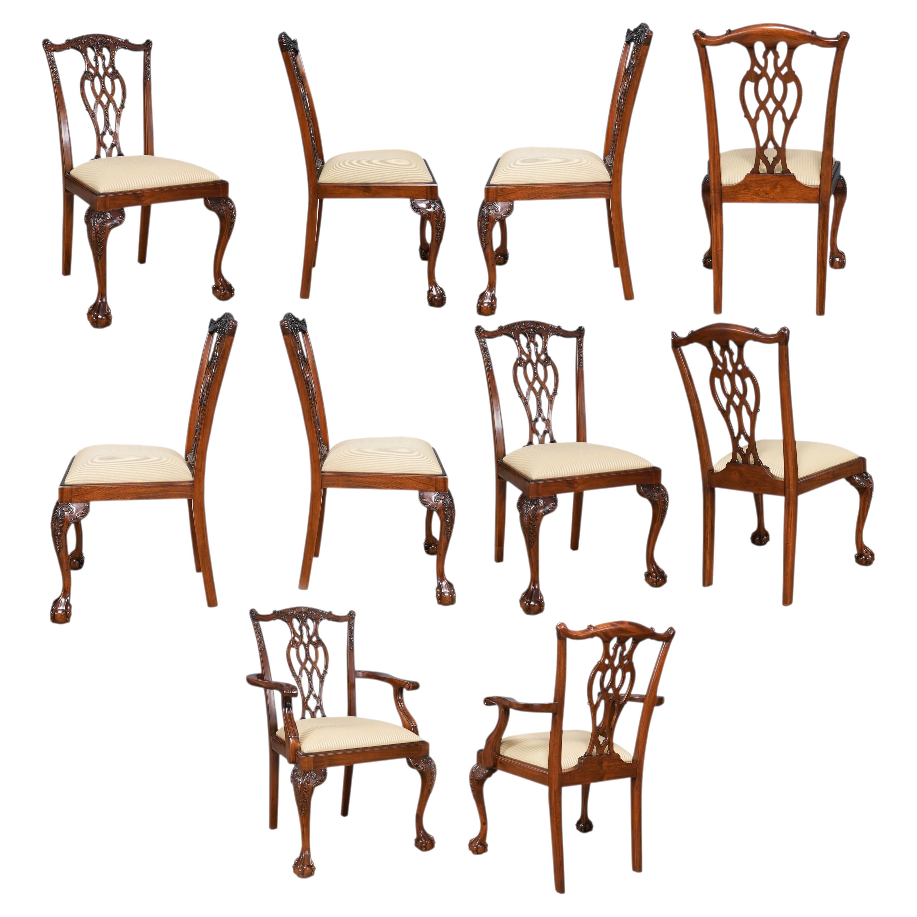 NDRAC007Z Set of 10 Devon Style Mahogany Chairs
