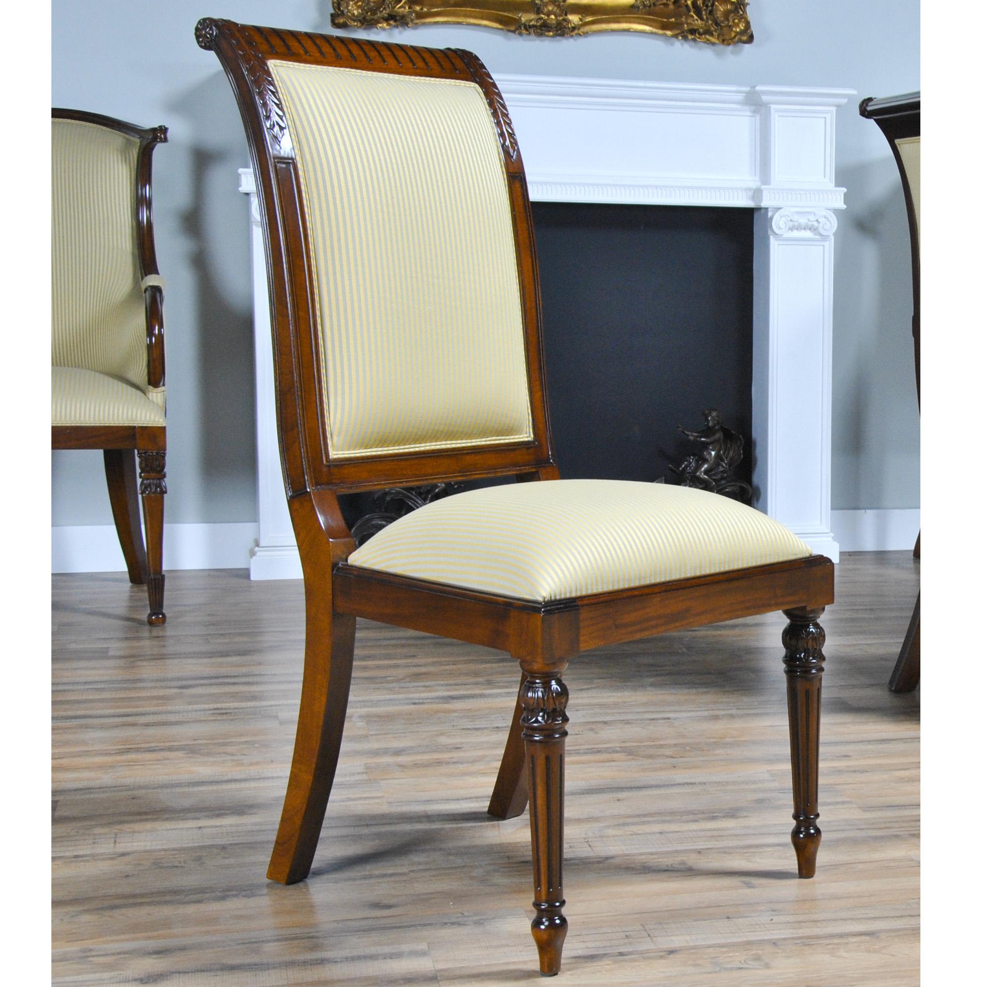 Fabric NDRAC055X Set of 8 Tall Back Upholstered Chairs For Sale