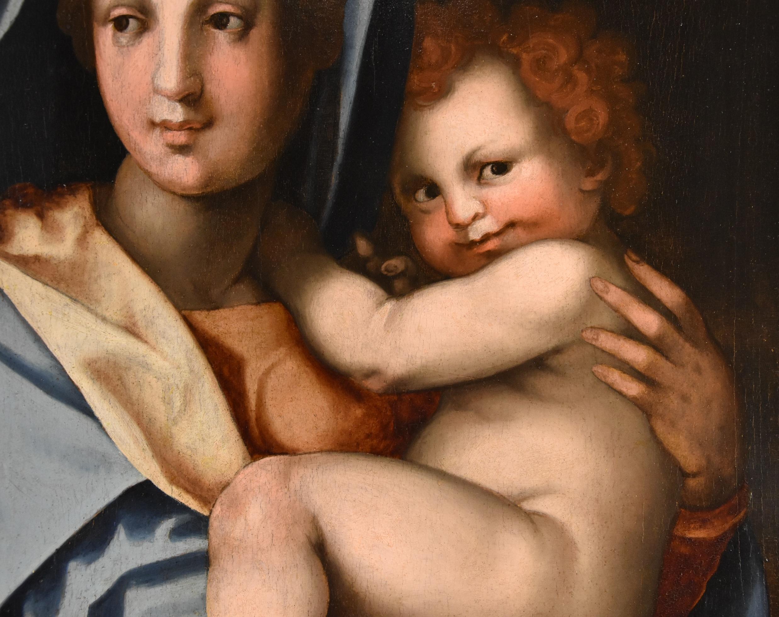 Peinture de Madonna Child Del Sarto sur table Maître ancien du 16ème siècle en vente 7