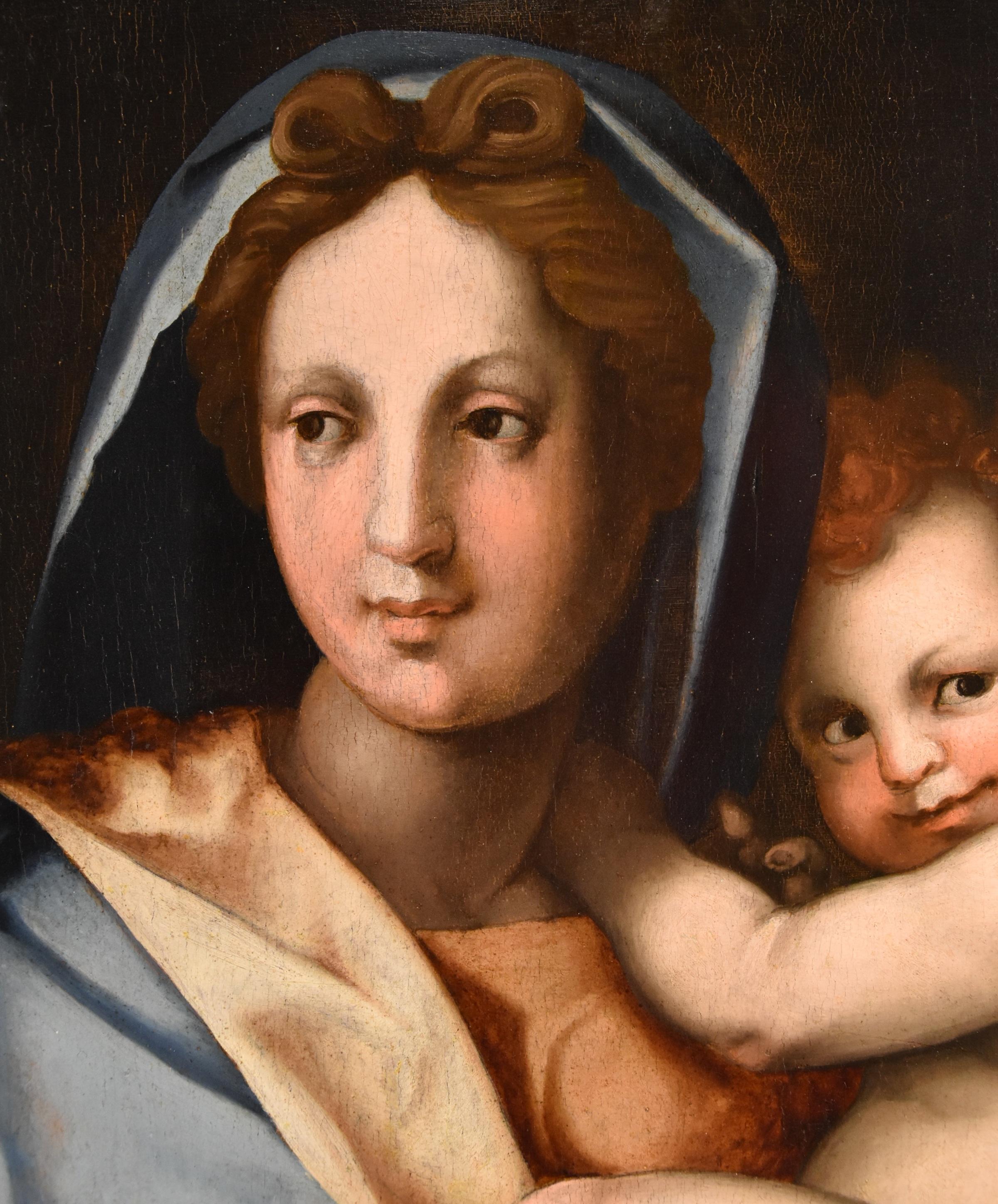 Peinture de Madonna Child Del Sarto sur table Maître ancien du 16ème siècle en vente 10