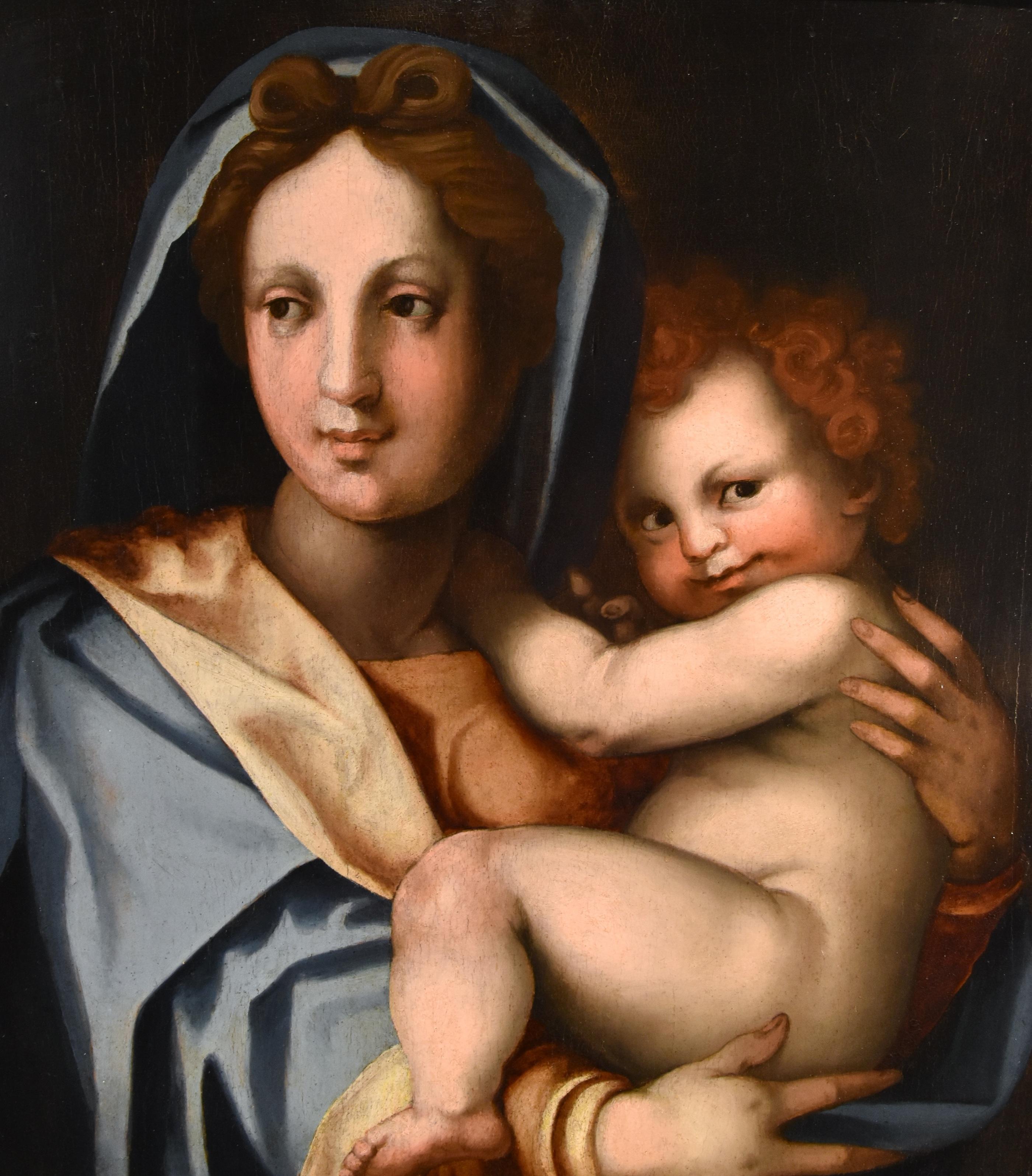 Peinture de Madonna Child Del Sarto sur table Maître ancien du 16ème siècle en vente 12