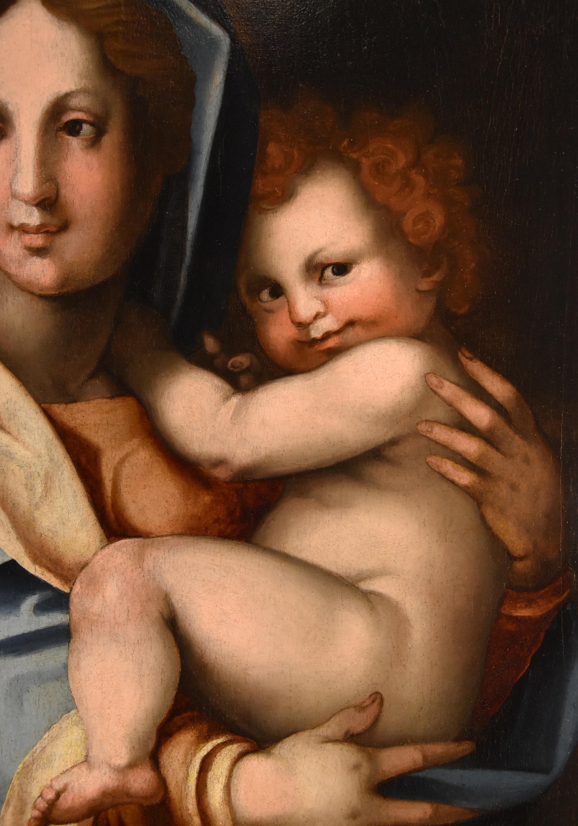 Peinture de Madonna Child Del Sarto sur table Maître ancien du 16ème siècle en vente 13
