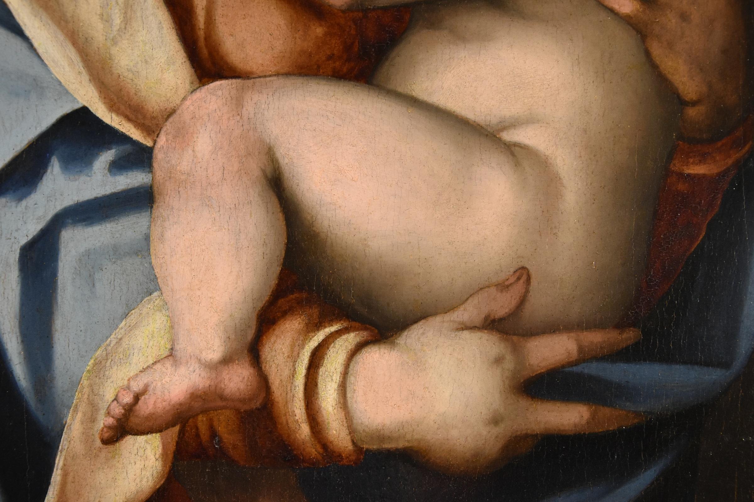 Peinture de Madonna Child Del Sarto sur table Maître ancien du 16ème siècle en vente 6