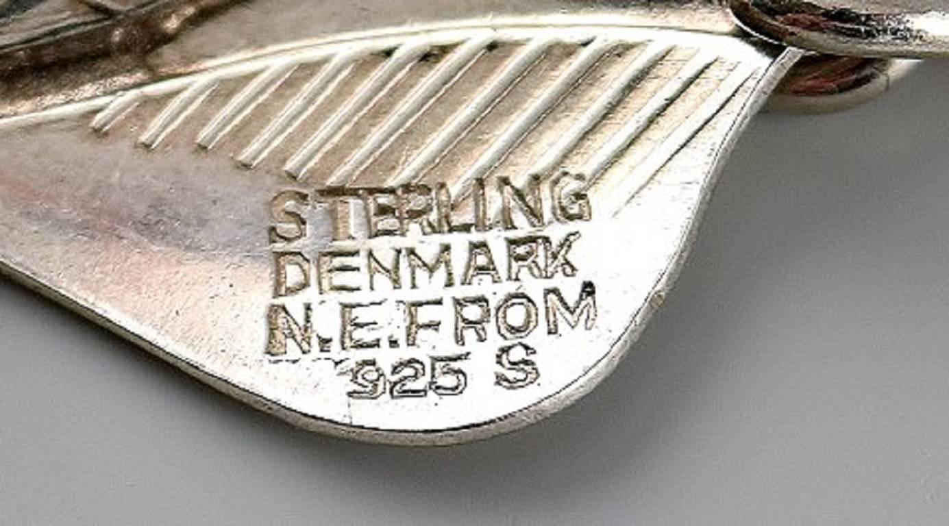 N.E From Bracelet Sterling Silver Modern Danish Design In Excellent Condition In bronshoj, DK