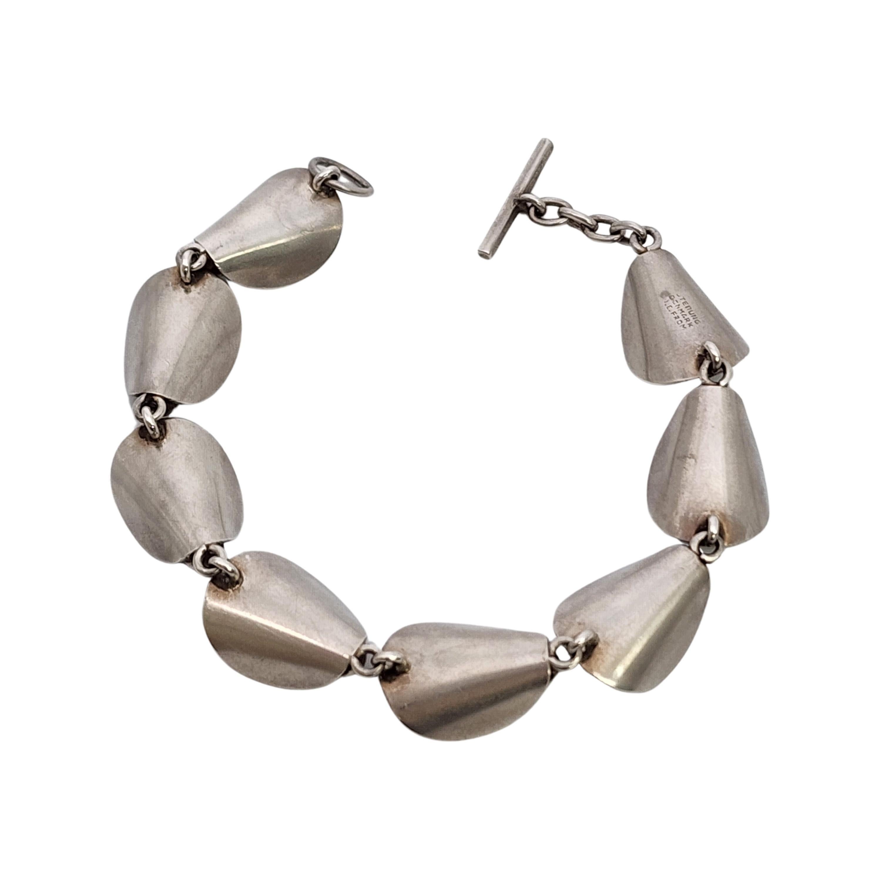 NE From Denmark Sterling Silver Modernist Link Toggle Bracelet #17896 In Good Condition In Washington Depot, CT