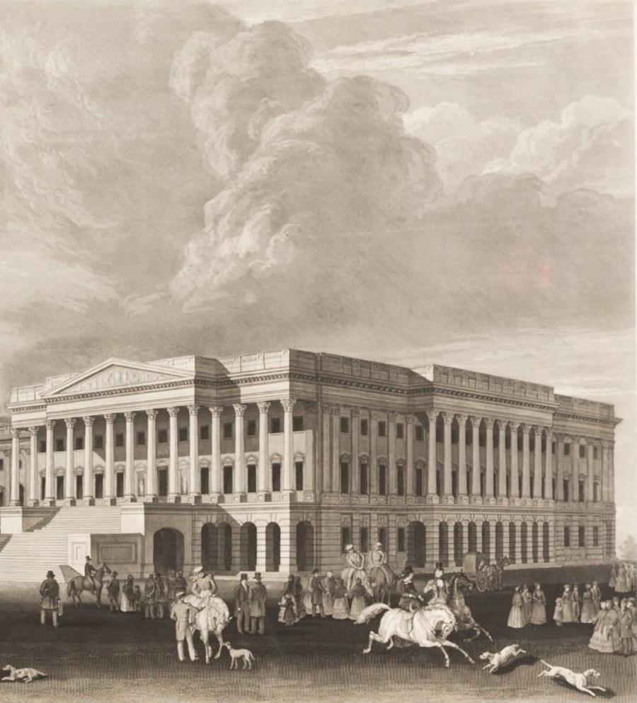 N.E. Ansicht des Kapitols der Vereinigten Staaten, Washington, DC, Antiker Proofdruck 1858 im Angebot 3