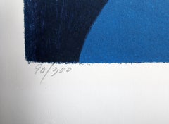 Mother and Child, Cubist Screenprint by Neal Doty