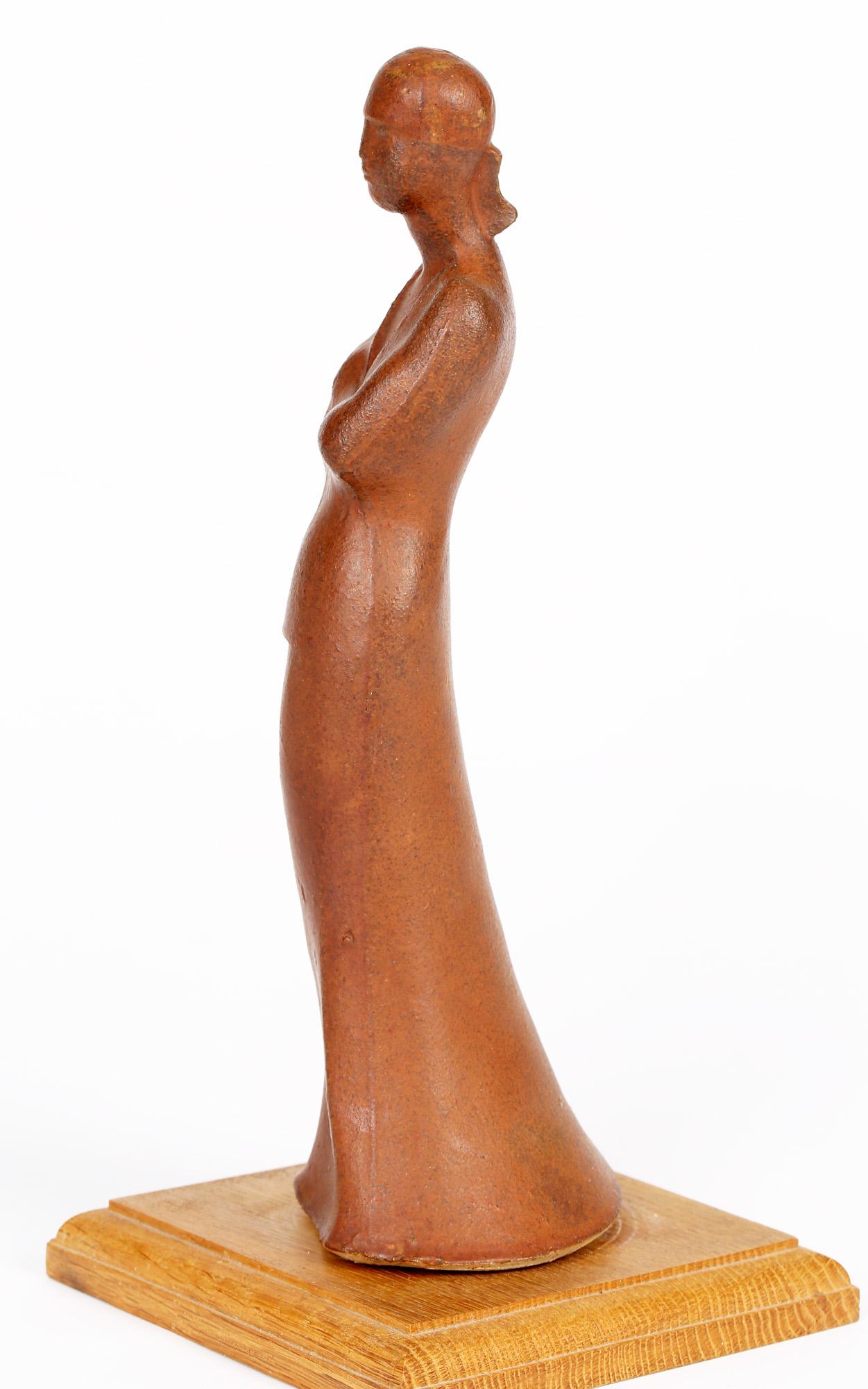 Neal French Terracotta Sculptural Standing Lady Figurine For Sale 5