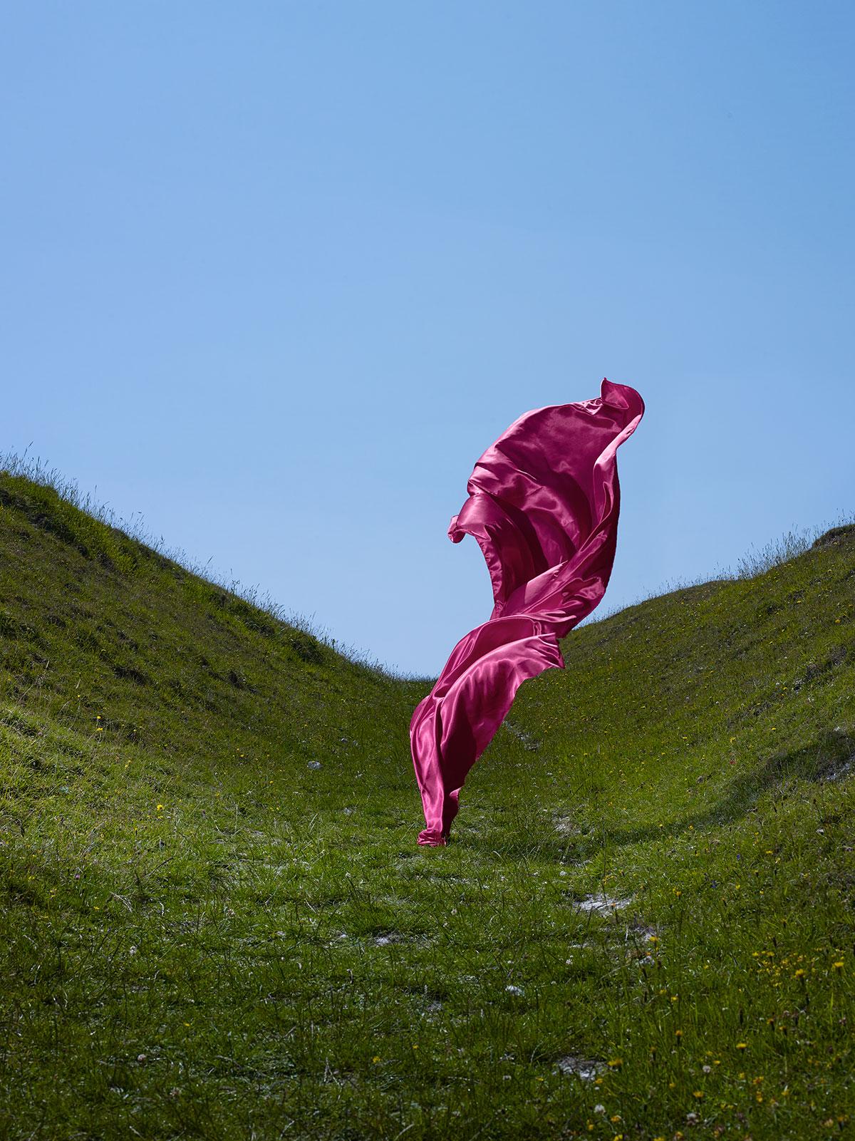 Neal Grundy Still-Life Photograph - Dancing Fabric 02