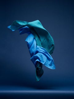 Dancing Fabric, Light Blue and Green 2