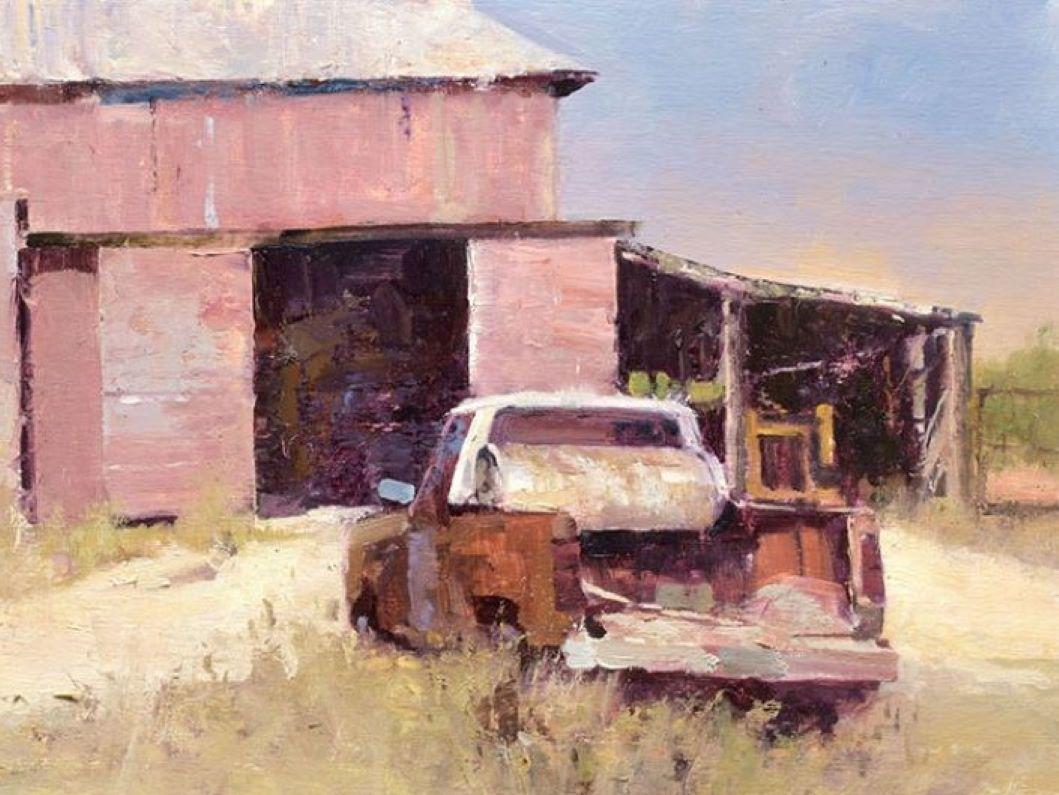 Mims Truck, original realist American countryside landscape For Sale 2