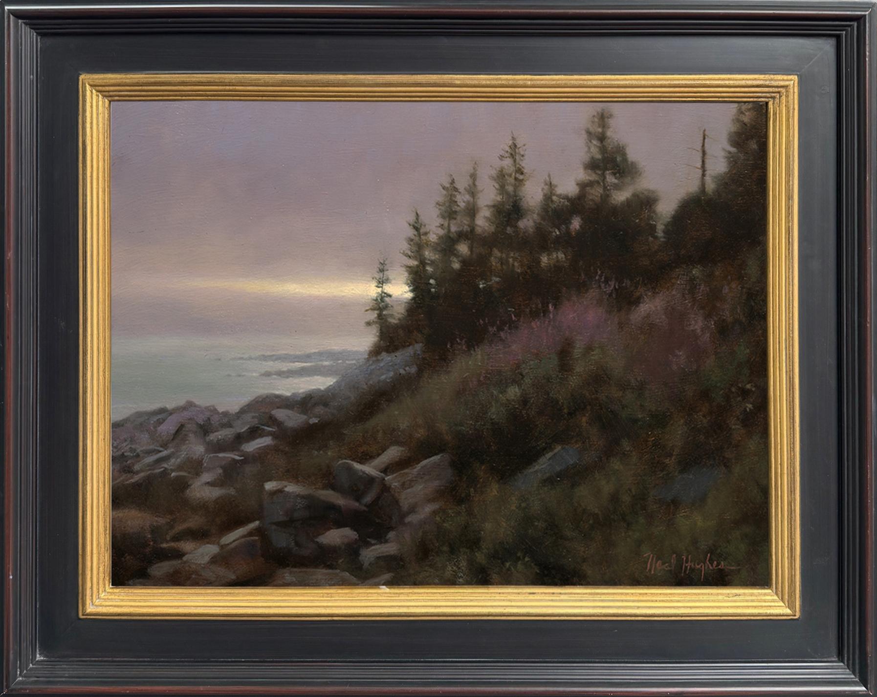Nebliger Horizont – Painting von Neal Hughes