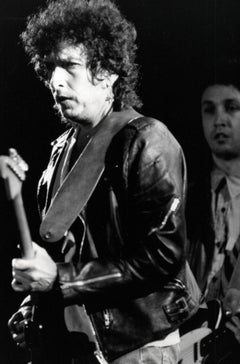 Bob Dylan with Guitar on Stage Vintage Original Photograph