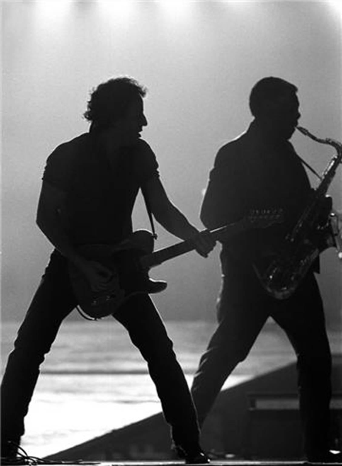 Neal Preston Black and White Photograph - Bruce Springsteen and Clarence Clemons, New Jersey 1987