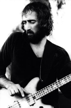 Mick Fleetwood of Fleetwood Mac Playing Guitar Vintage Original Photograph