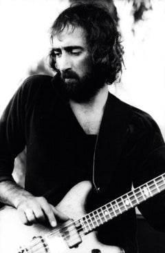 Mick Fleetwood of Fleetwood Mac Playing Guitar Vintage Original Photograph