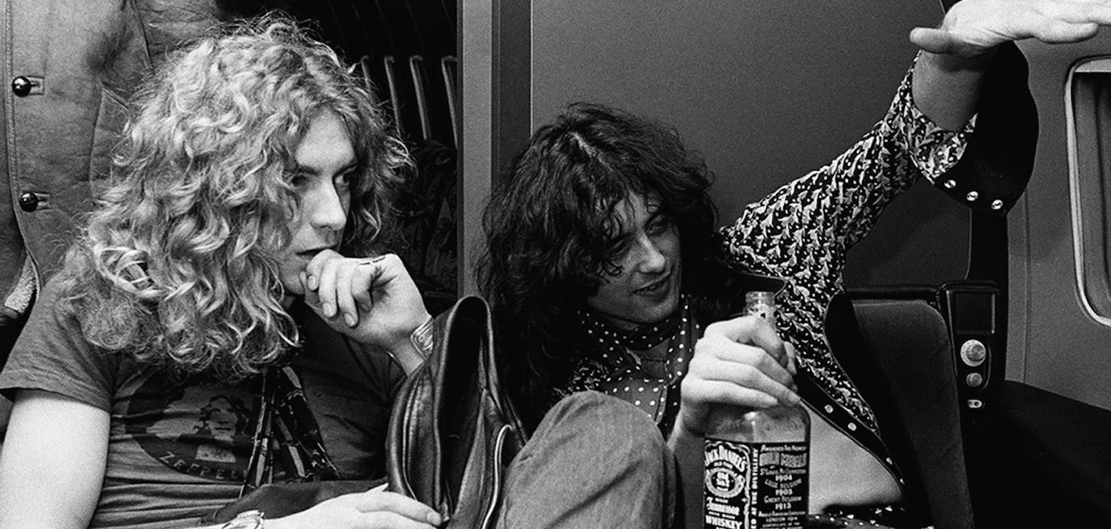 Robert Plant and Jimmy Page on Starship - Photograph by Neal Preston