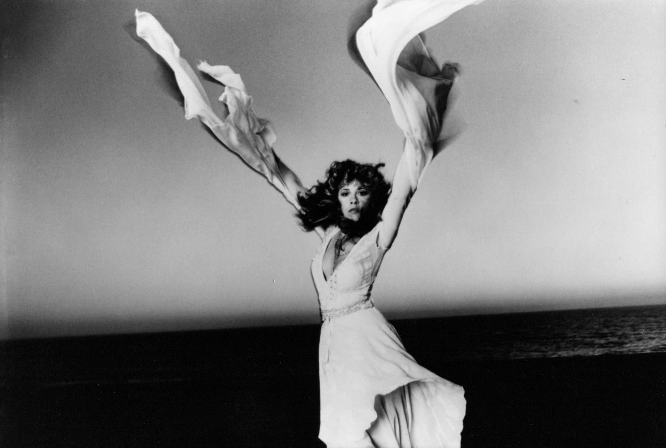 Neal Preston Portrait Photograph - Stevie Nicks Posing with Arms Outstretched Vintage Original Photograph