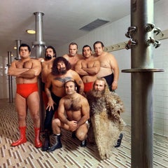 Capitol Wrestling - Farbgruppe-Porträt, Sport, Athleten, Schachtelraum