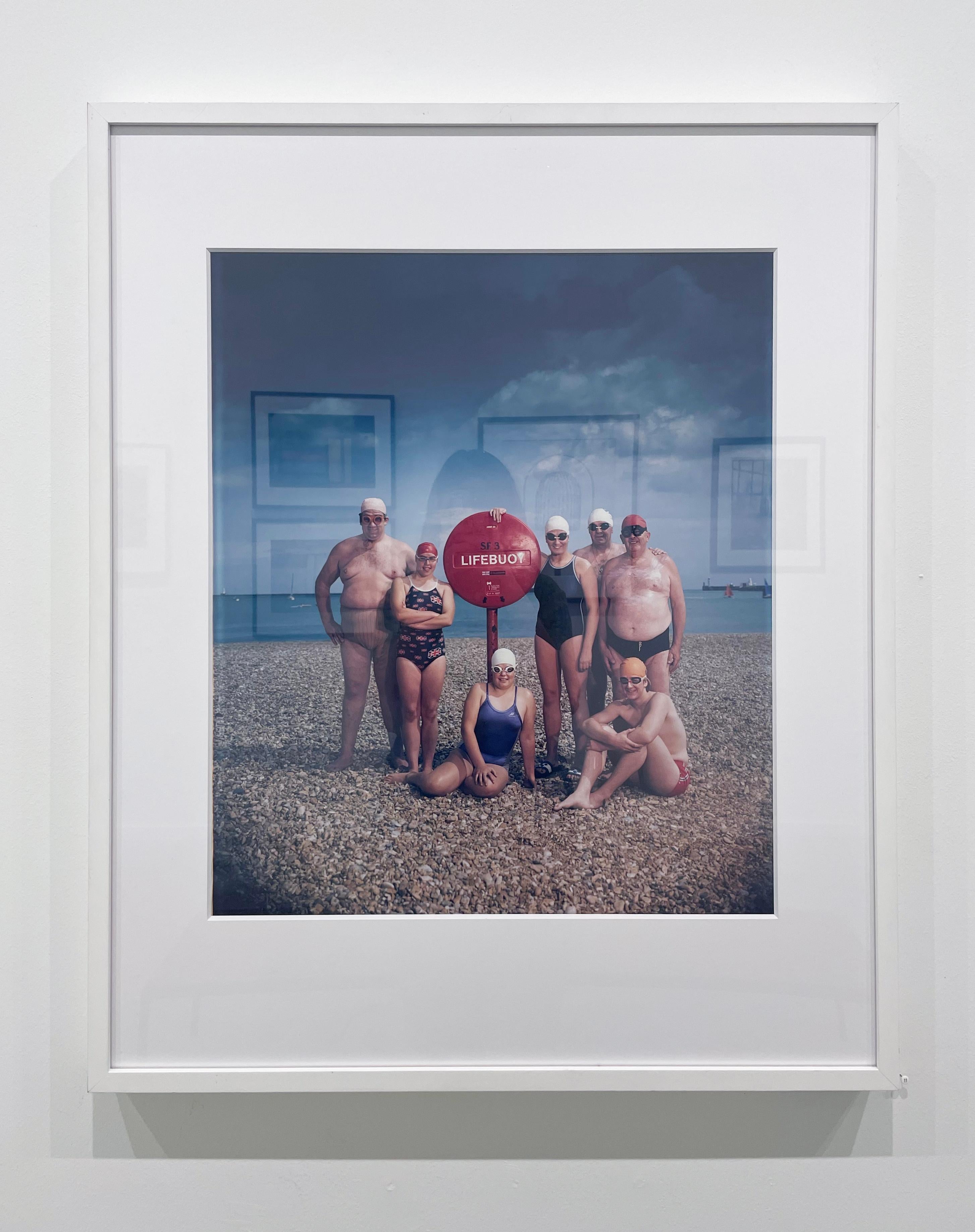 Channel Swimmers, 15. Juli 1984 von Neal Slavin, 1984, einzigartiger Polaroiddruck im Angebot 1