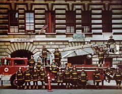 Firemen, New York City Fire Department - Color Photograph, Group Portrait