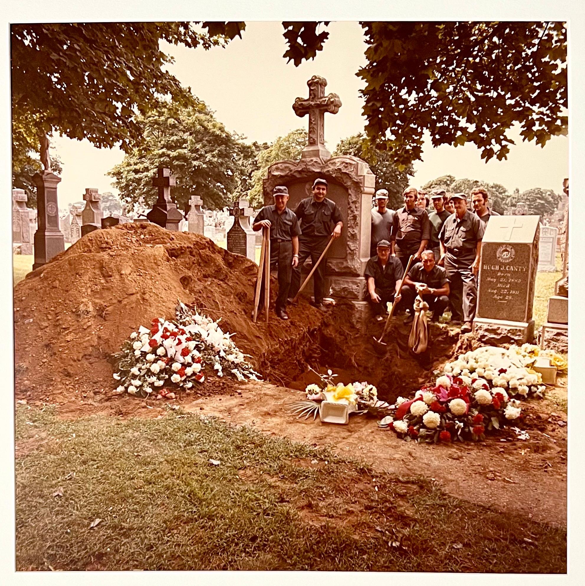 Neal Slavin (American, b. 1941)
Cemetery Workers & Green Attendants, Ridgewood, NY
Gravediggers Union
Vintage C-print [Chromogenic development print; Ektacolor prints]
Hand signed and numbered by the photographer 48/75
Photos made with 2.25 X 2.25
