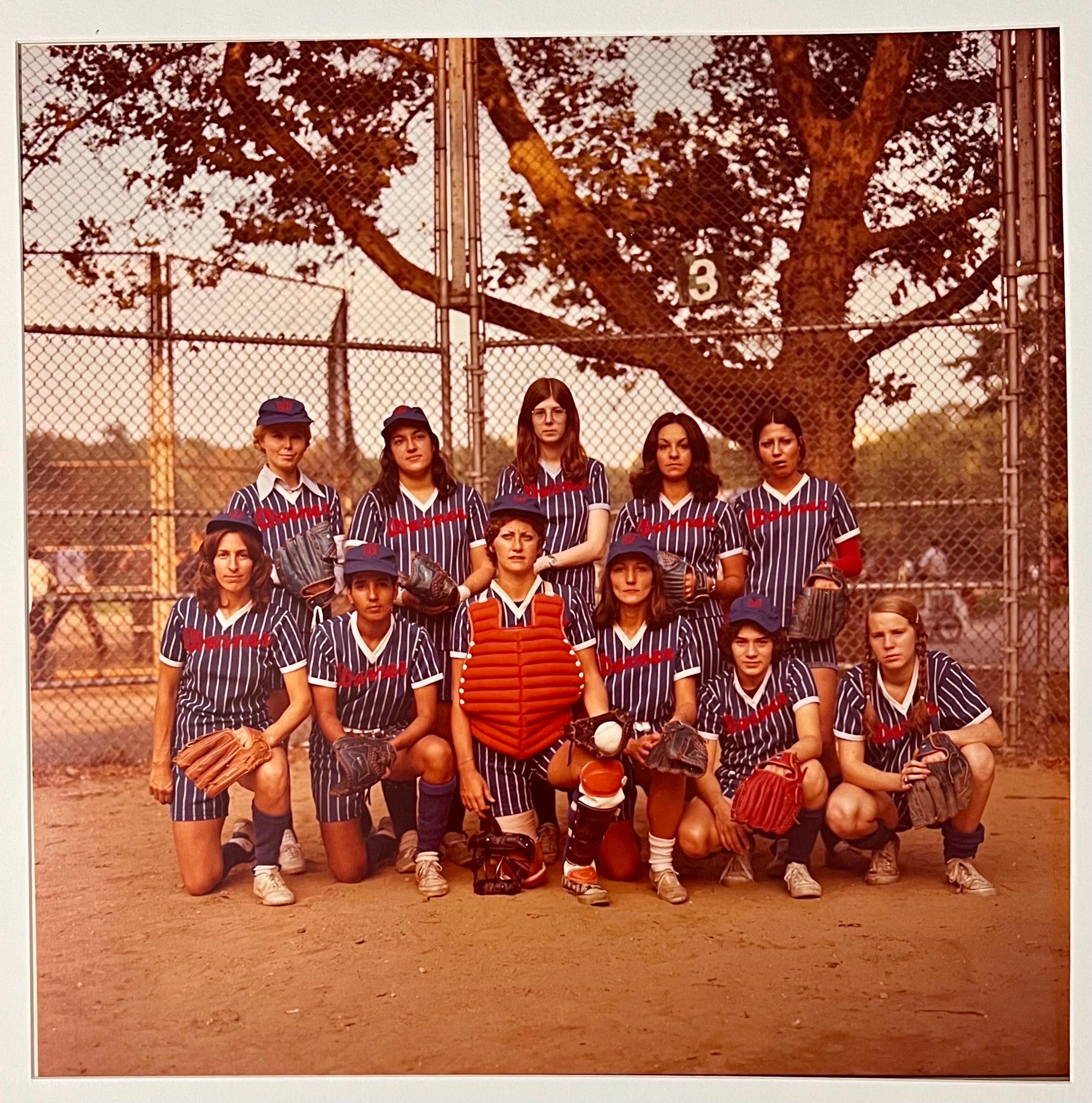 Neal Slavin (American, b. 1941)
Women's Intramural Softball Team of Warner Communications, Inc. New York, N.Y.
Vintage C-print [Chromogenic development print; Ektacolor prints]
Hand signed and numbered by the photographer 48/75
Photos made with 2.25