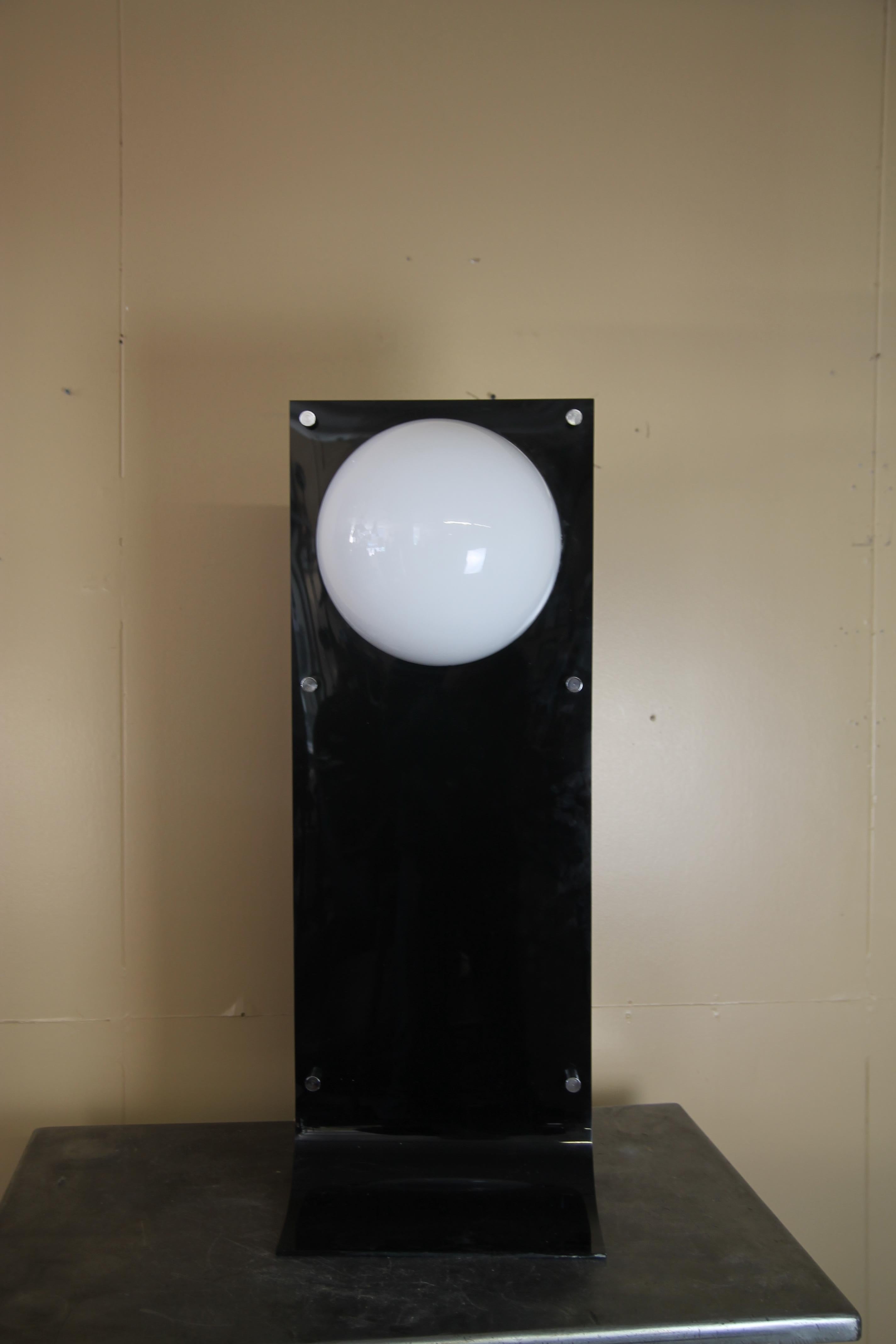Mid-Century Modern Neal Small Black Acrylic Lamp