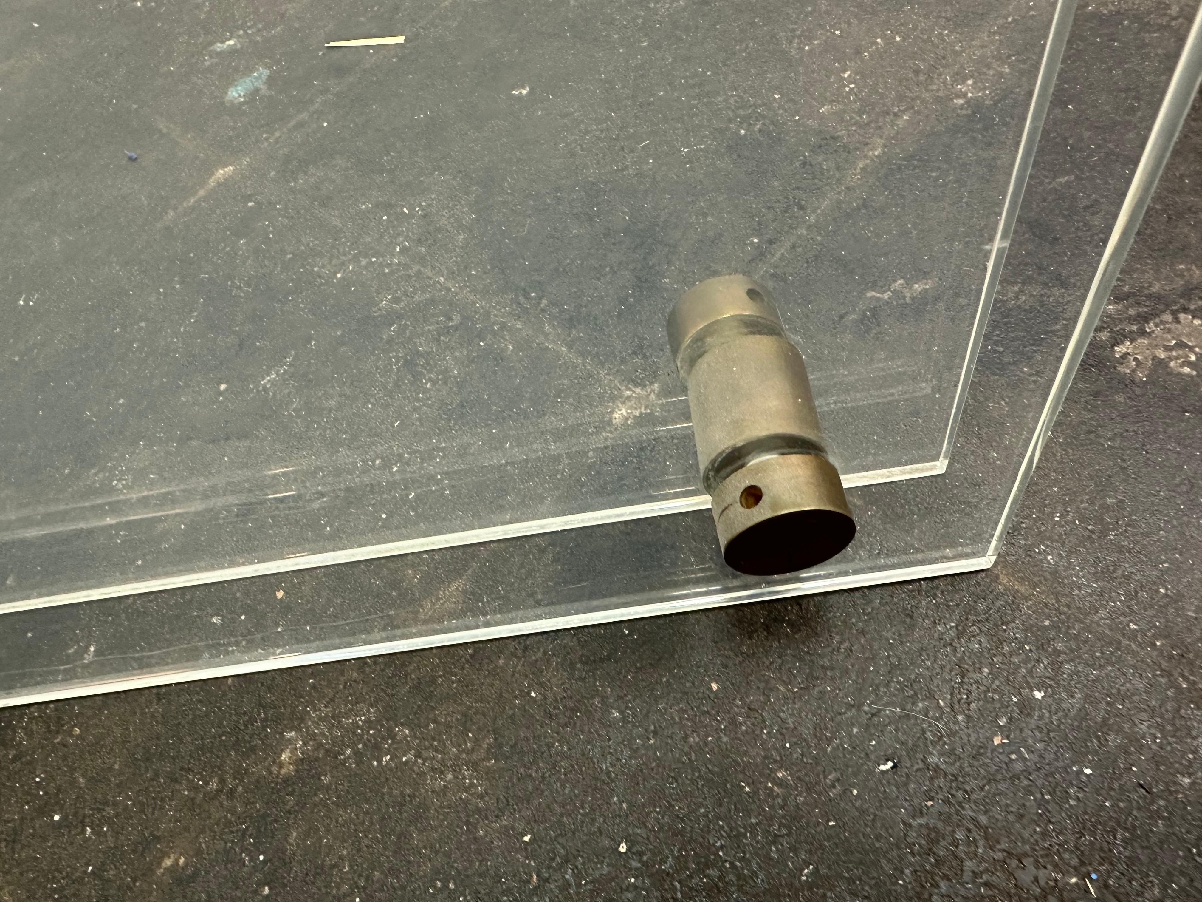 20th Century Neal Small Coffee Table with Lucite Base For Sale