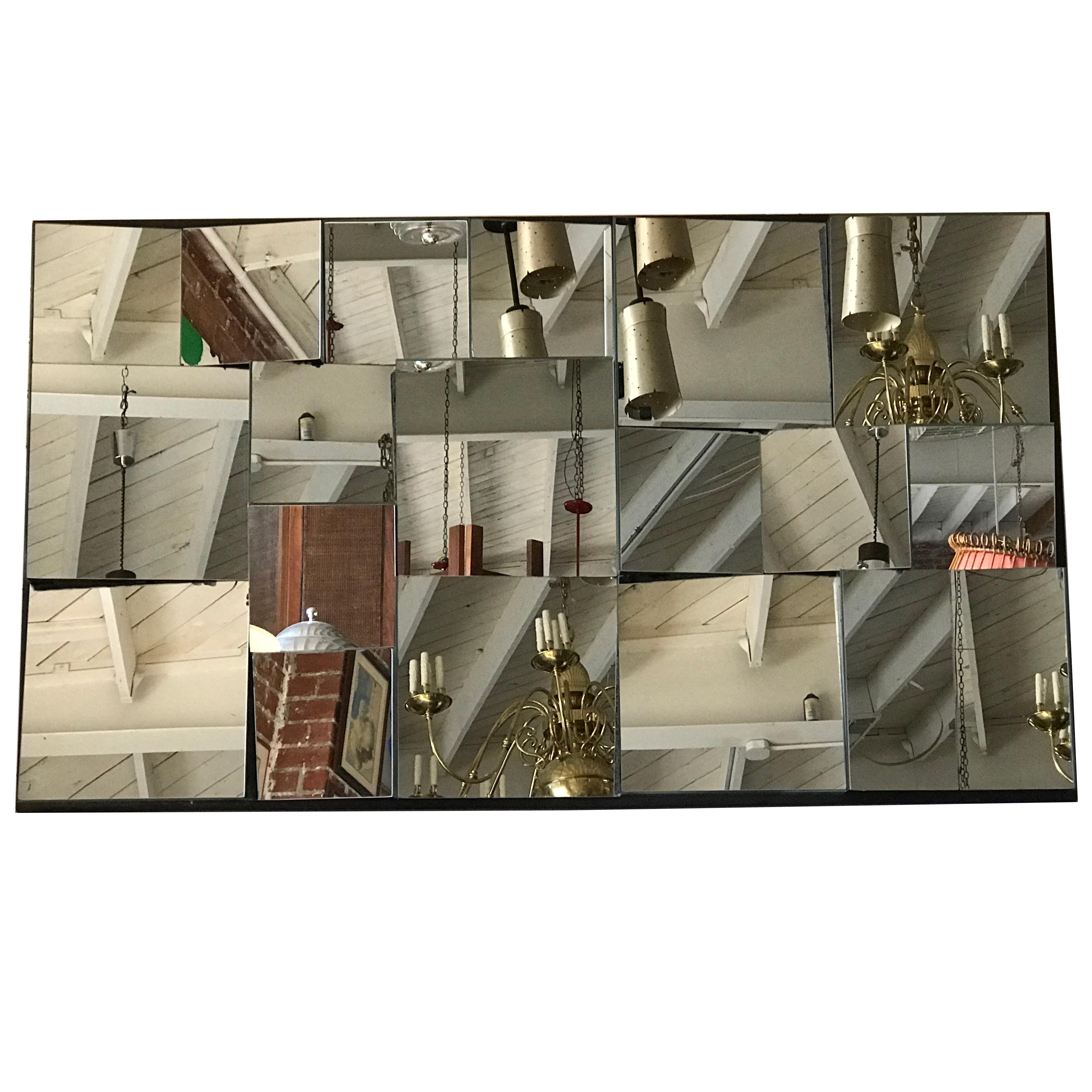 Neal Small Faceted Mirror Wall Sculpture