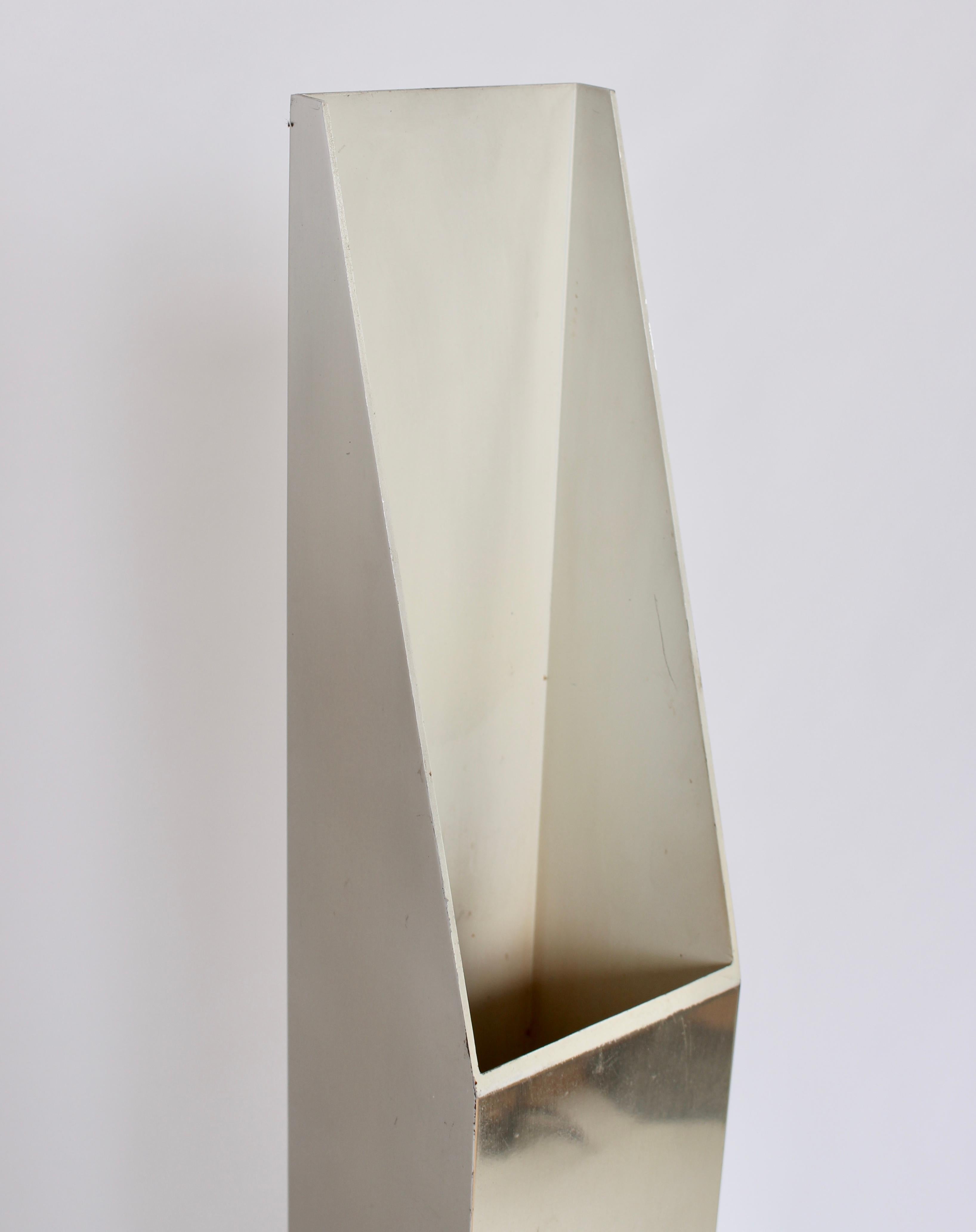 Enameled Neal Small for Koch & Lowy Aluminum and Steel Skyscraper Floor Lamp, 1970s For Sale