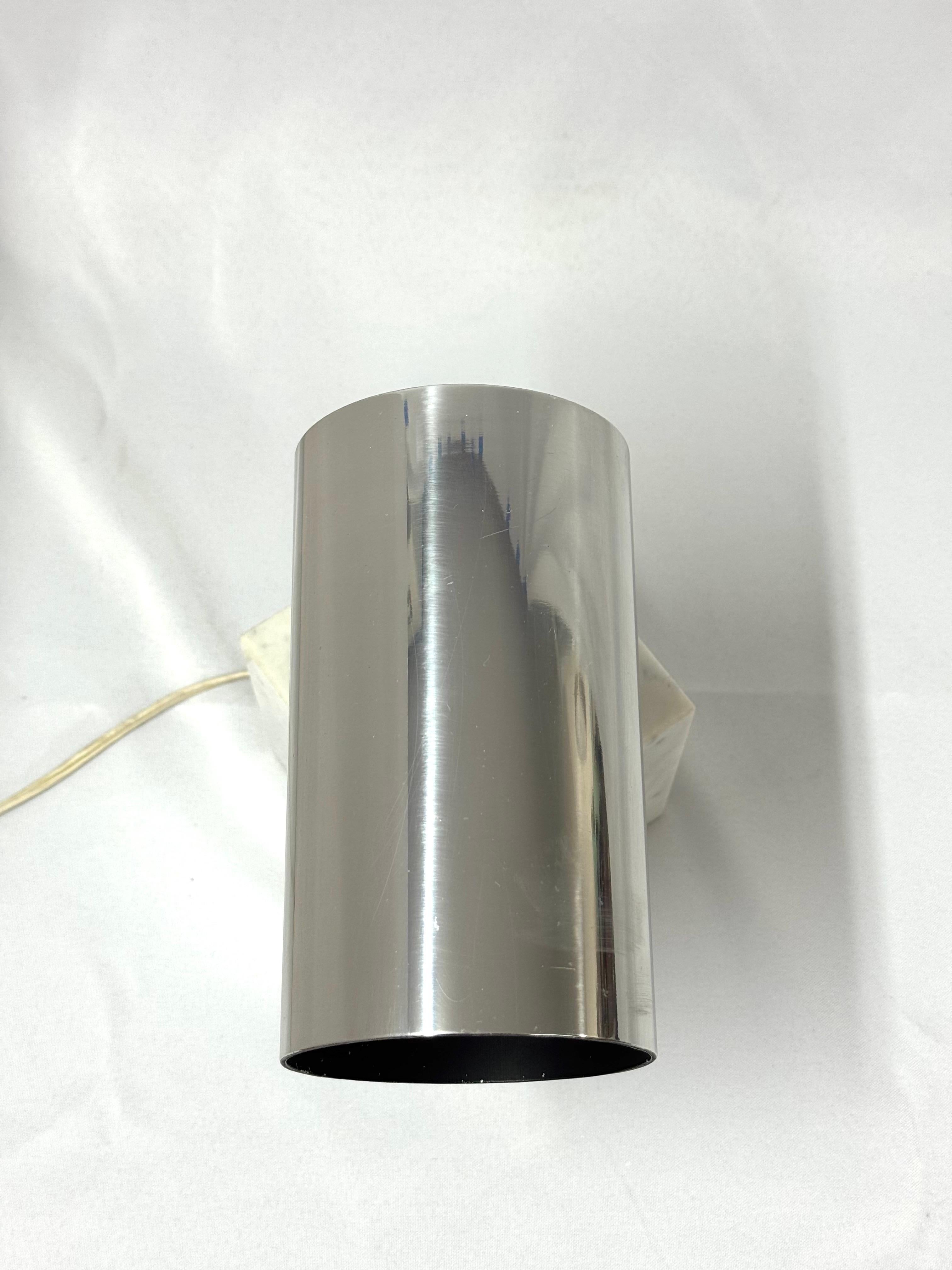 Neal Small for Koch & Lowy Chrome and Marble Spotlight Table Lamp For Sale 8