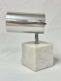 Neal Small for Koch & Lowy Chrome and Marble Spotlight Table Lamp