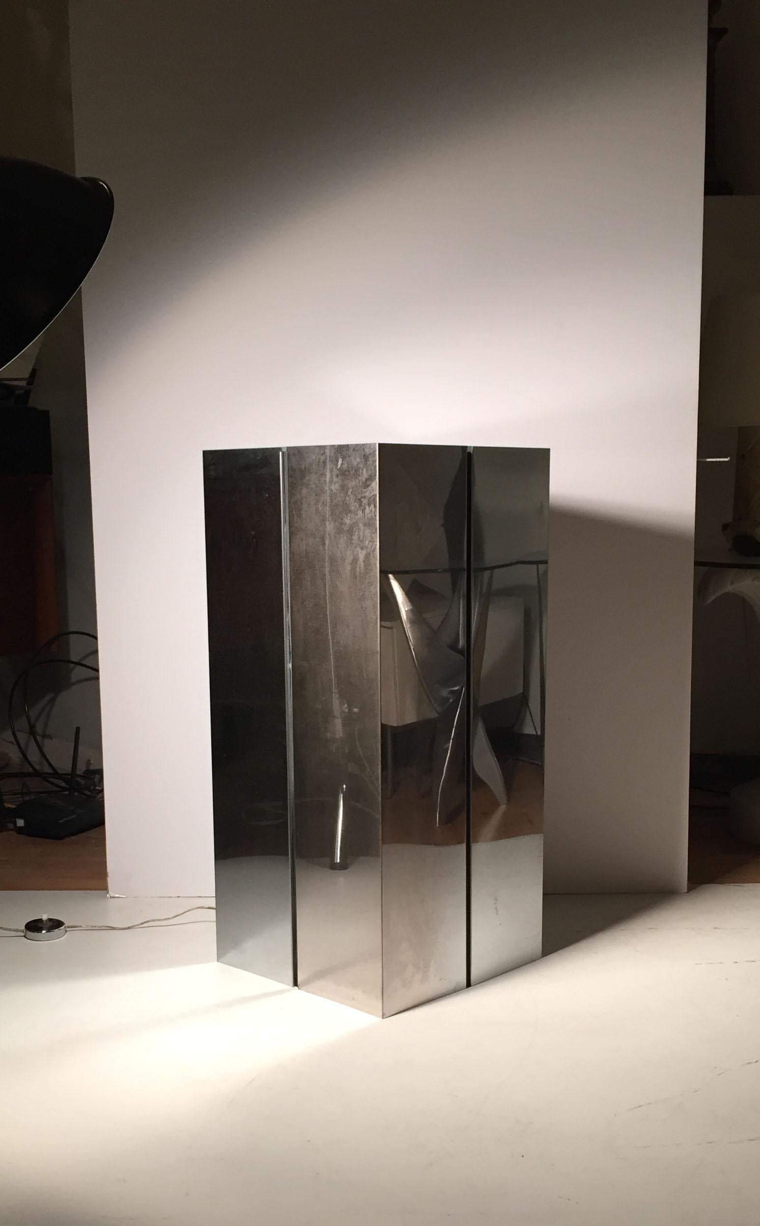 American Neal Small Illuminated Light Pedestal Table Stand for Kovacs For Sale