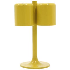 Neal Small Large Table Lamp, Three Original Mustard Yellow Color Shades
