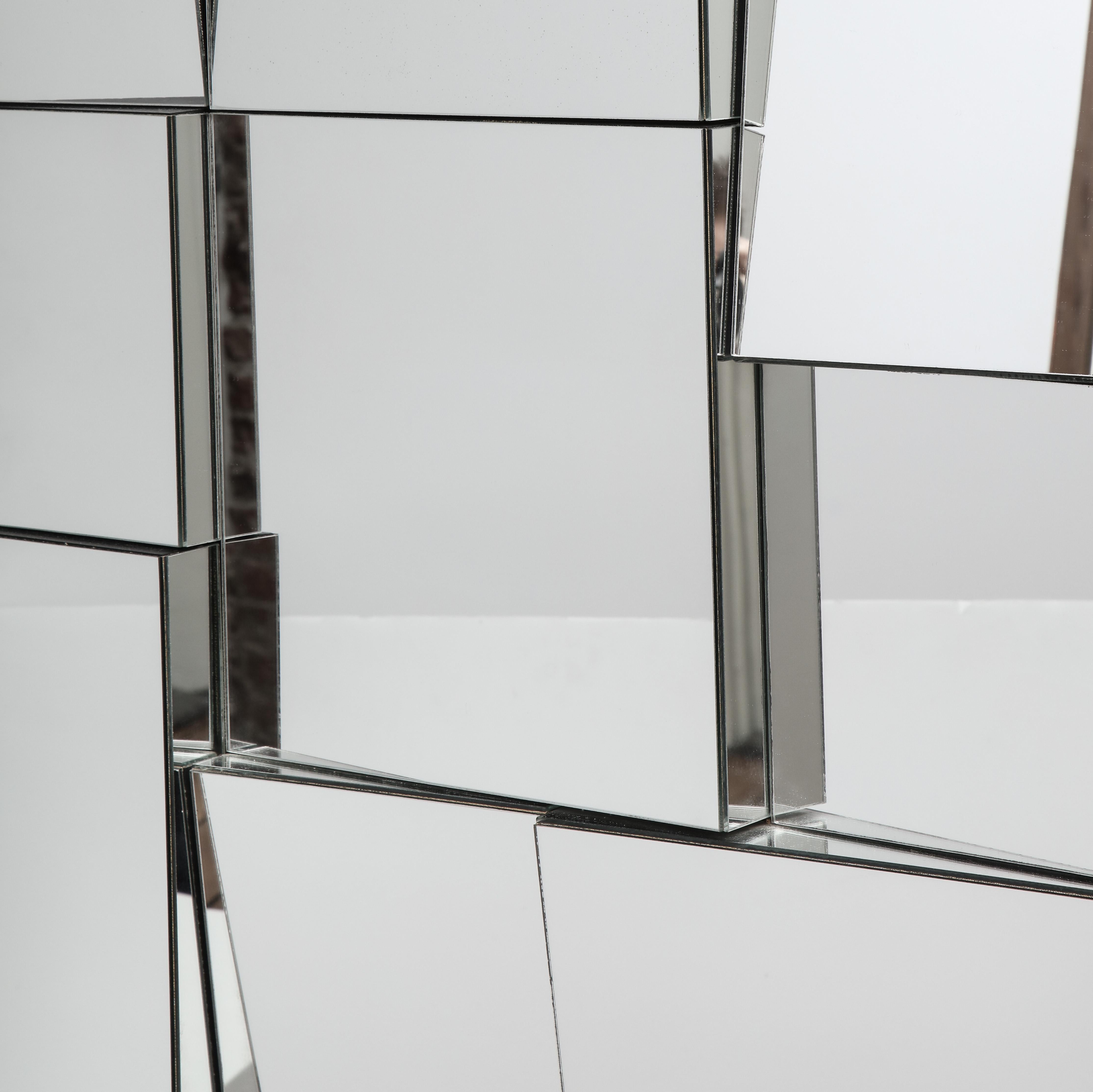 Neal Small Mirror, Sloped Faceted 4