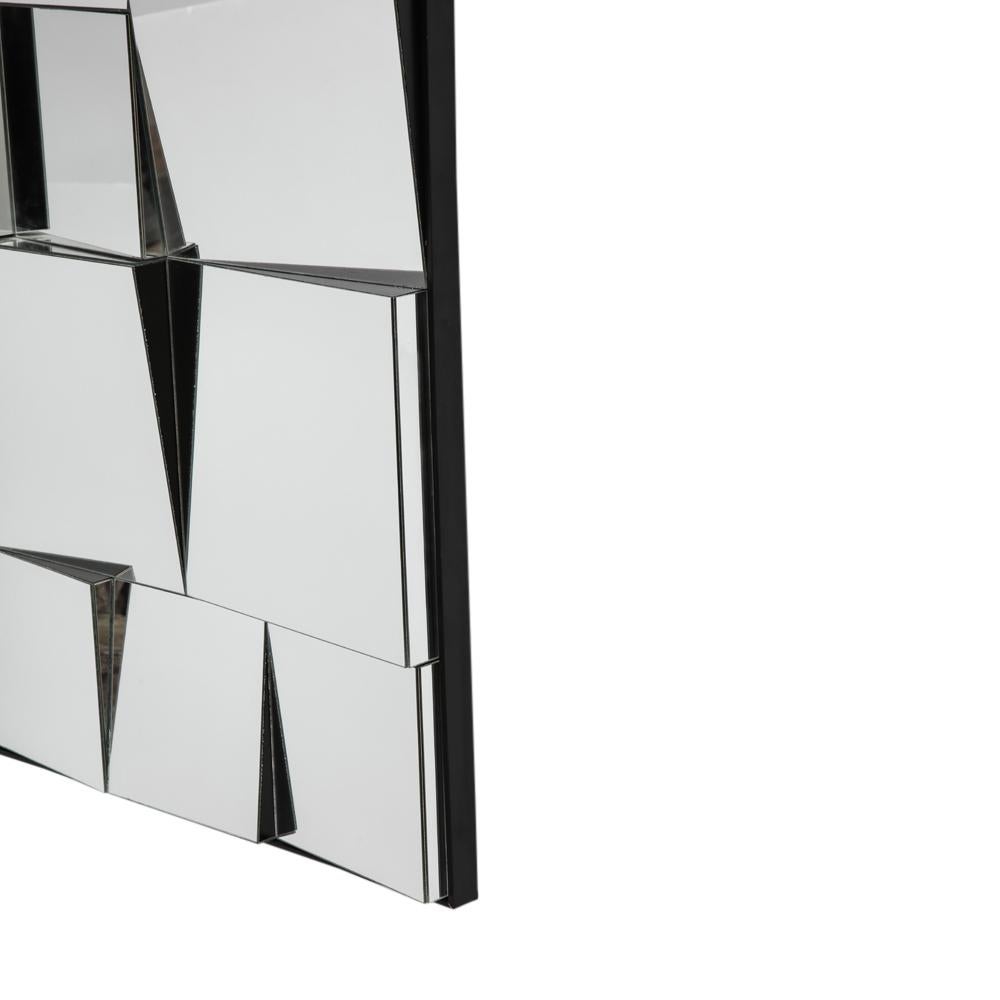 Late 20th Century Neal Small Mirror, Sloped Faceted