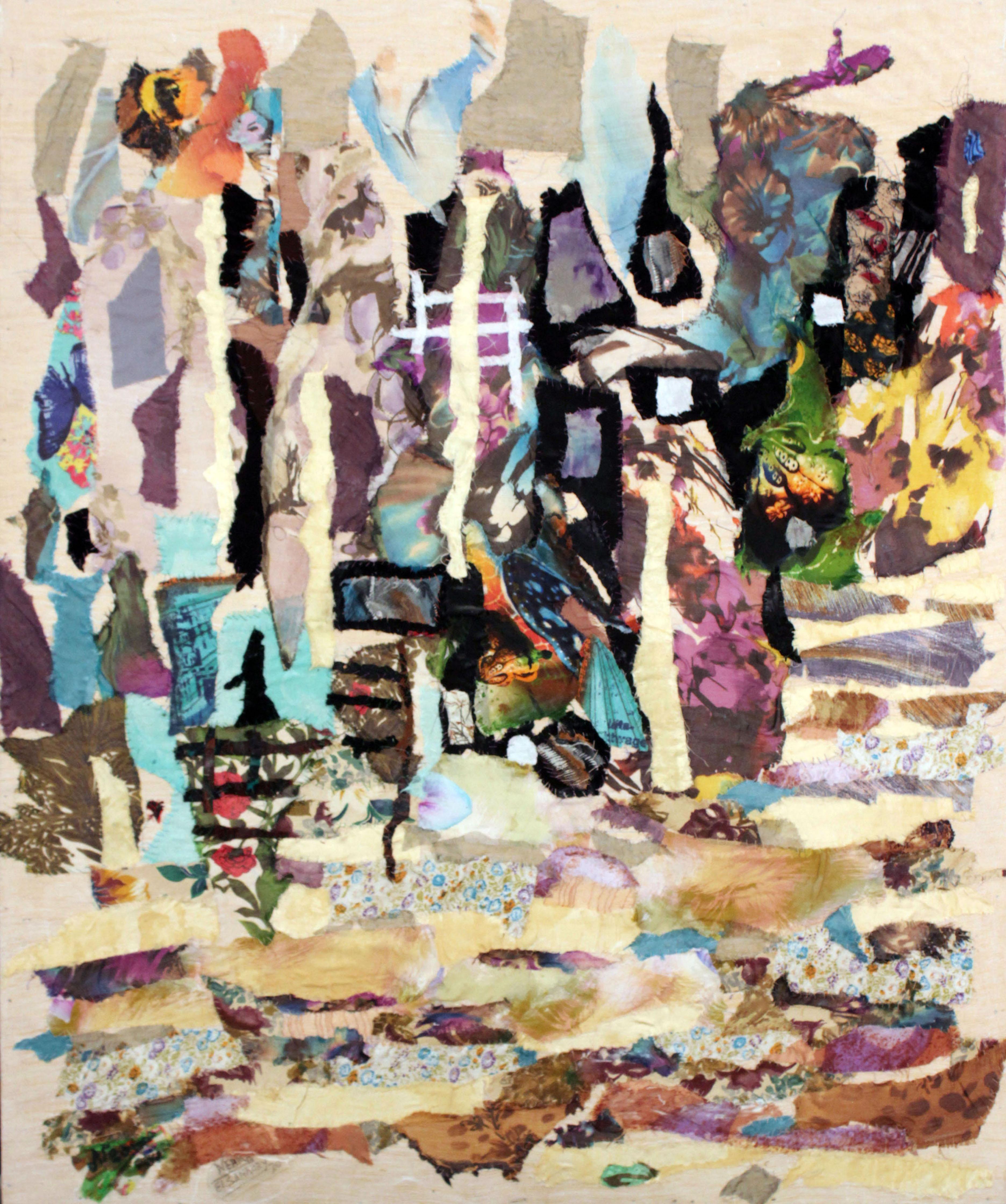 „Abstrakte Melange II“ Abstrakte Collage 35" x 29,5" Zoll von Neama El Sanhoury