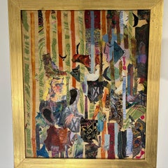 "Il filosofo" Collage astratto 24" x 20" pollici di Neama El Sanhoury