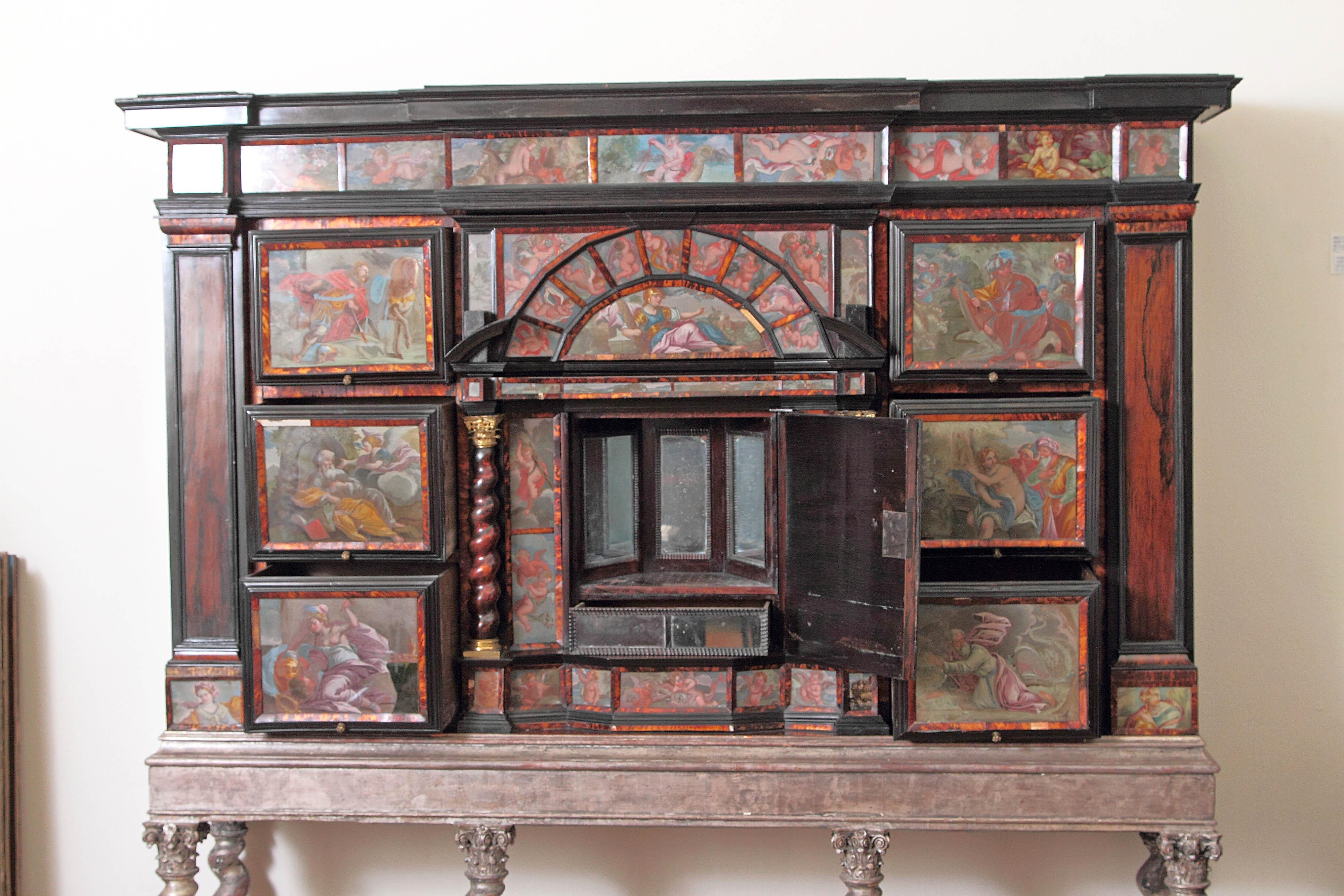 Neapolitan Baroque Cabinet of Curiosities / Tortoise and Ebony with Egliomise 4