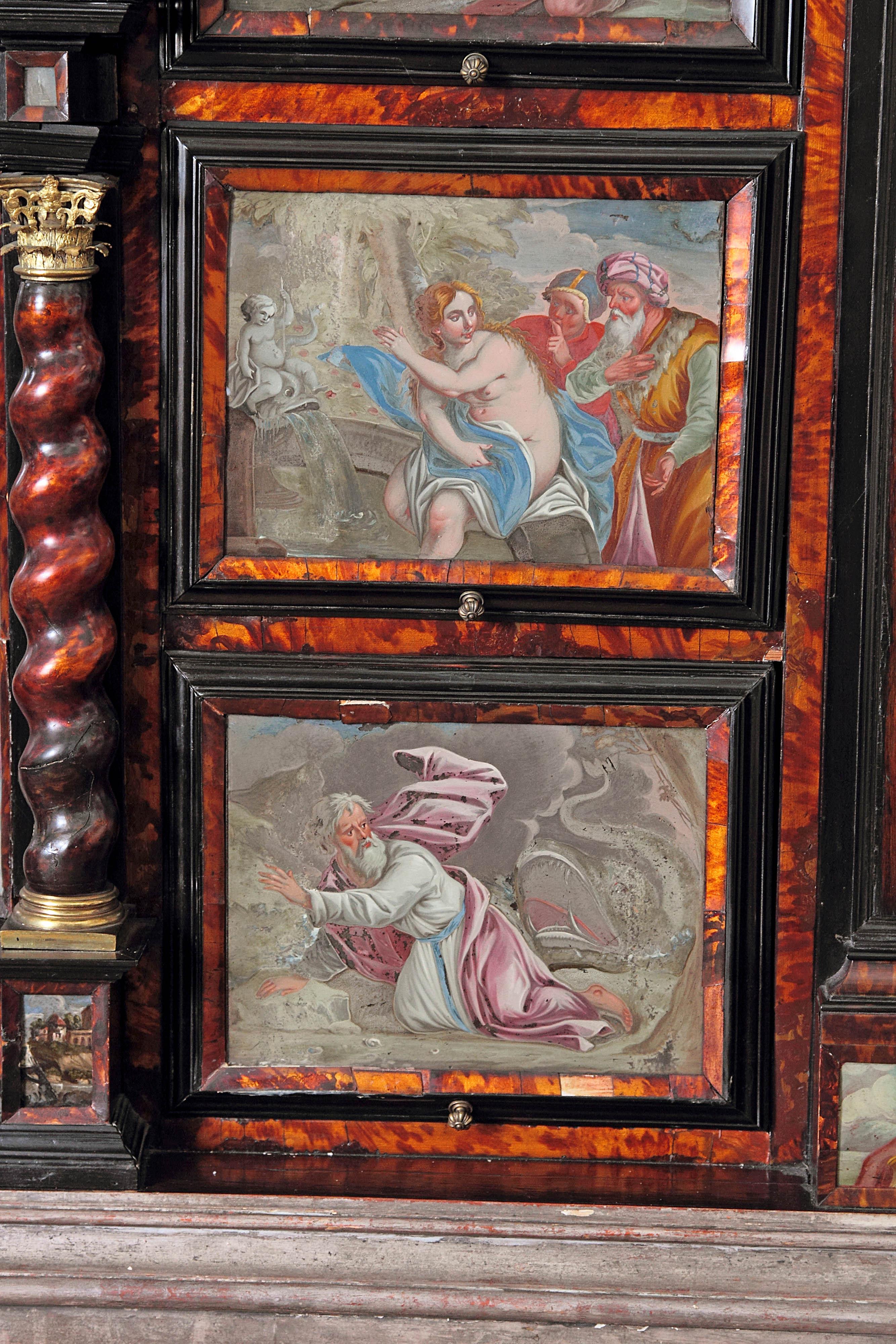 Neapolitan Baroque Cabinet of Curiosities / Tortoise and Ebony with Egliomise 2