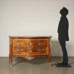 Neapolitan Chest of Drawers Rococo Red Marble Poplar Bronze, Italy, 1700