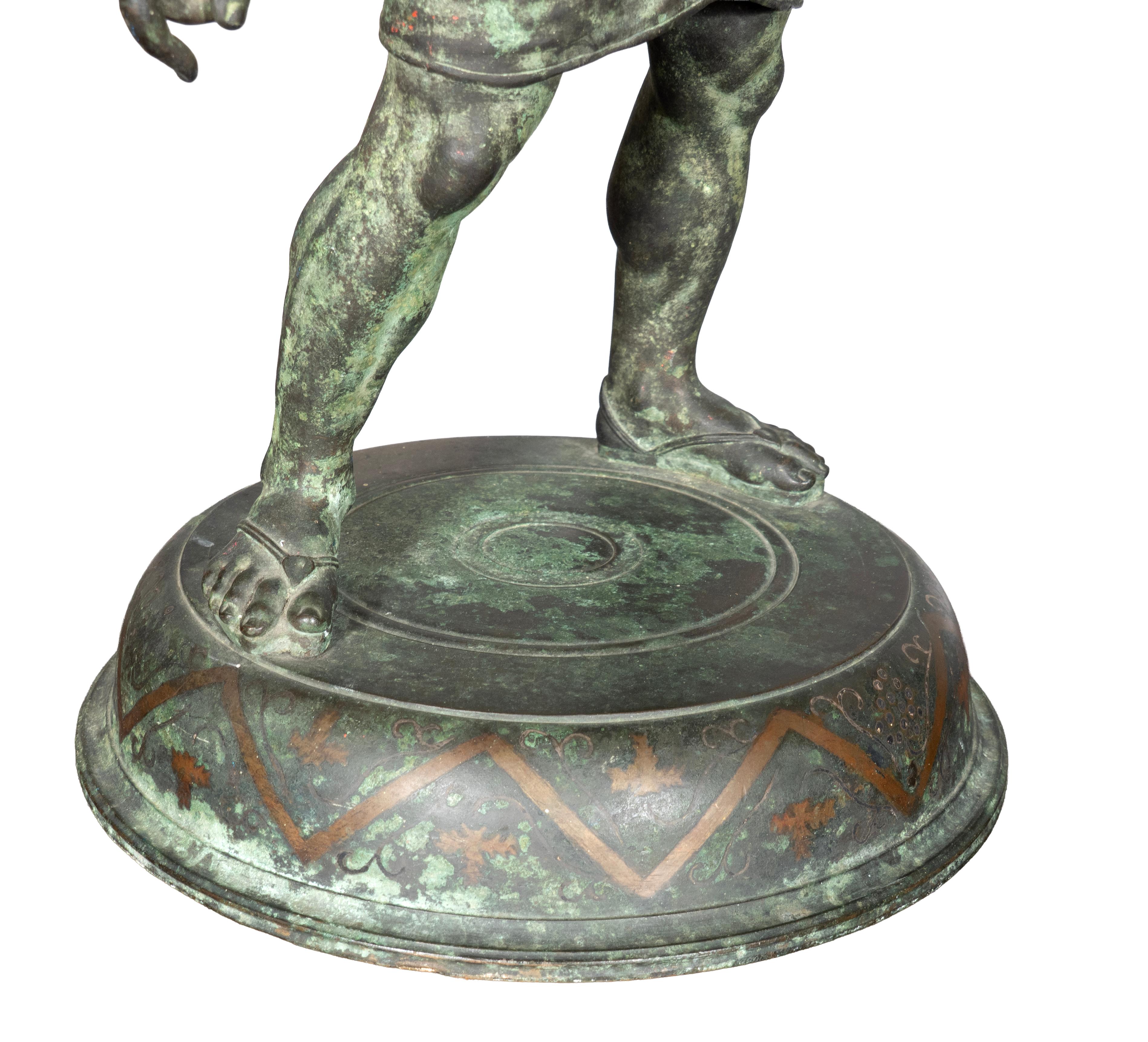 XIXe siècle Grand Tour de Naples Bronze de Silène d'après l'antique en vente