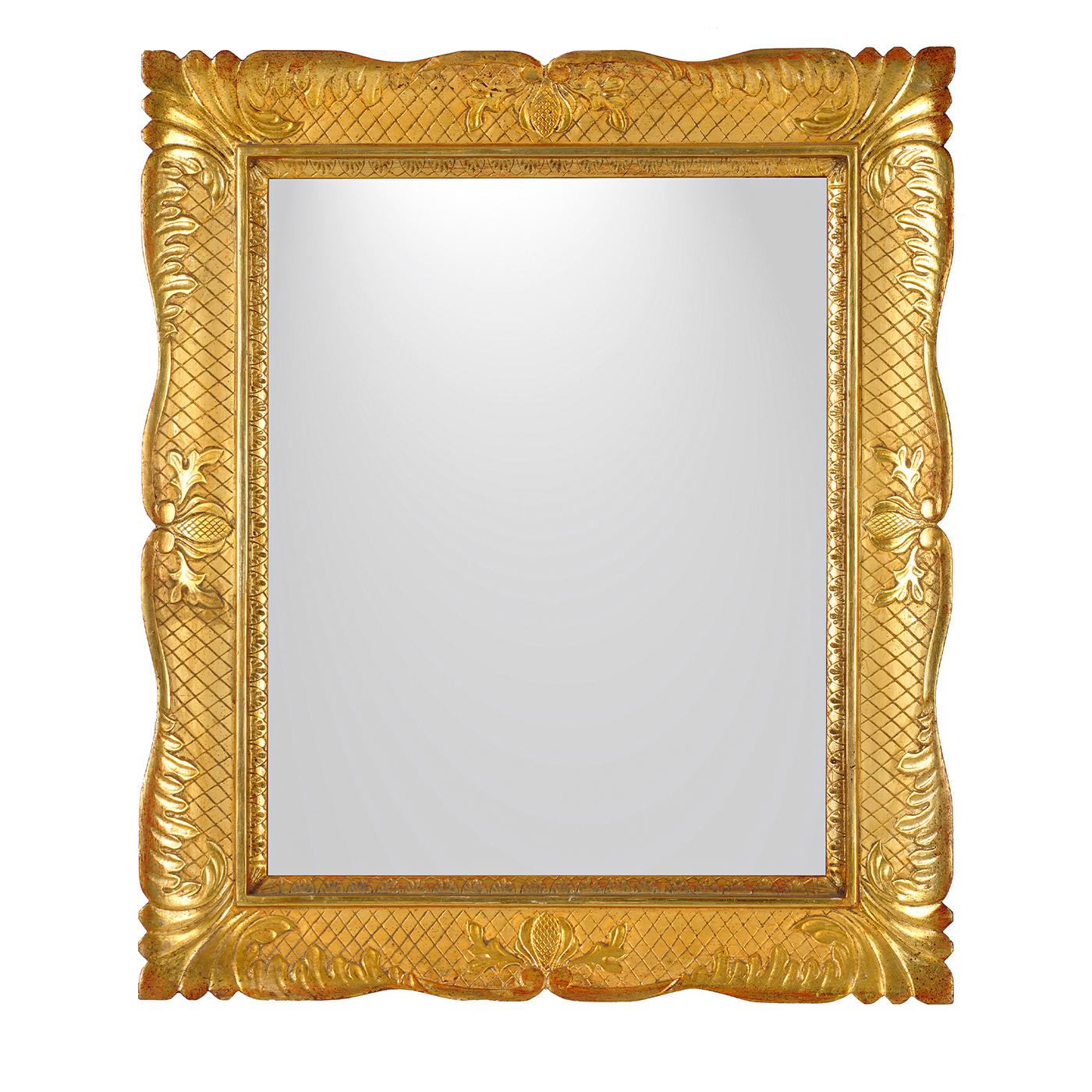 Neapolitan Guantiera Golden Frame Mirror For Sale at 1stDibs