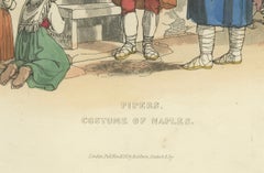 Neapolitan Pilgrims Etching - 1819 Pinelli & Bridgens Print