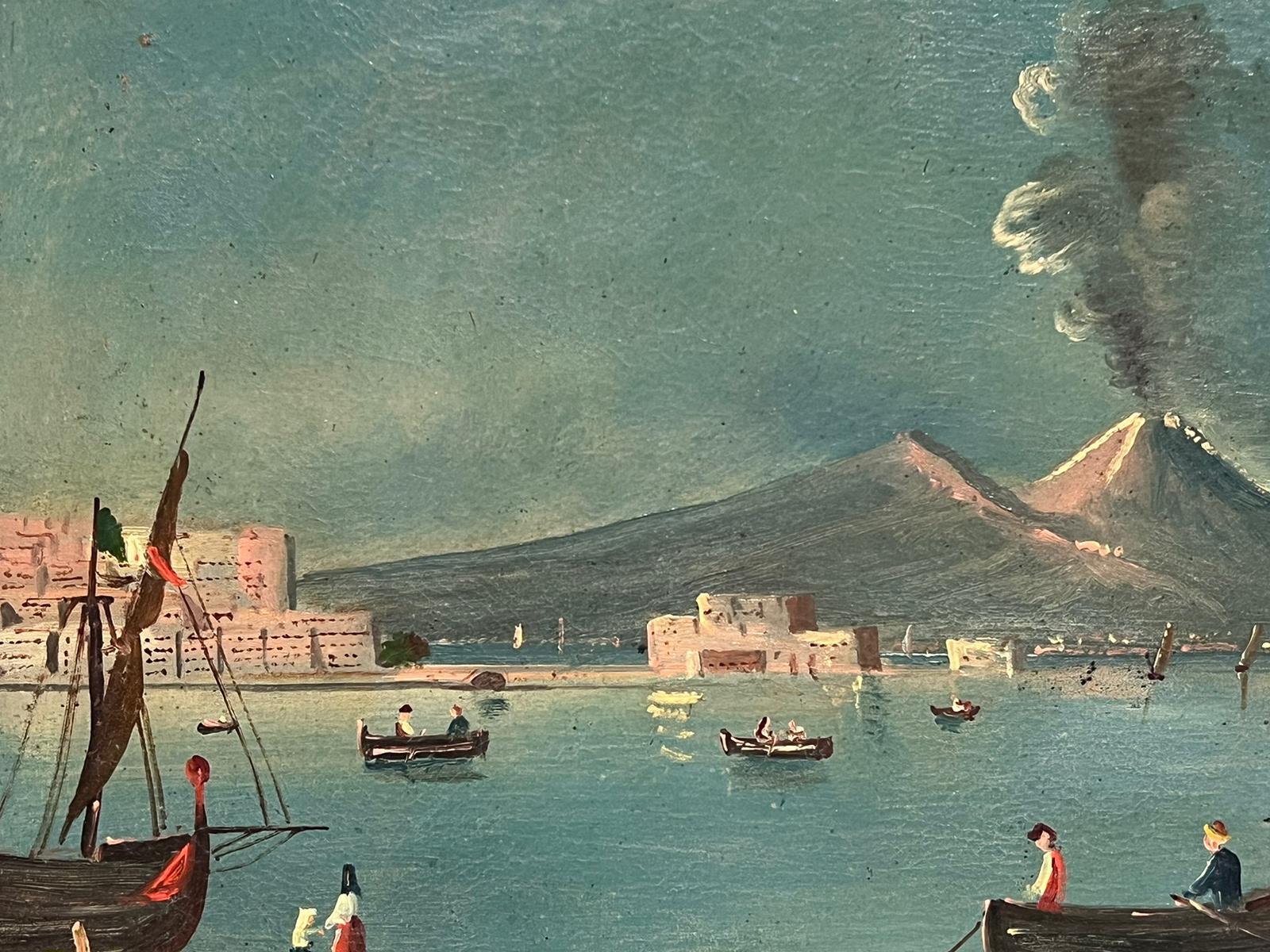 Erupción del Vesubio
Escuela italiana, siglo XIX
óleo sobre lienzo, enmarcado
enmarcado: 21,5 x 24,5 pulgadas
lienzo: 16 x 20 pulgadas
procedencia: colección privada, Francia
estado: muy bueno y en buen estado