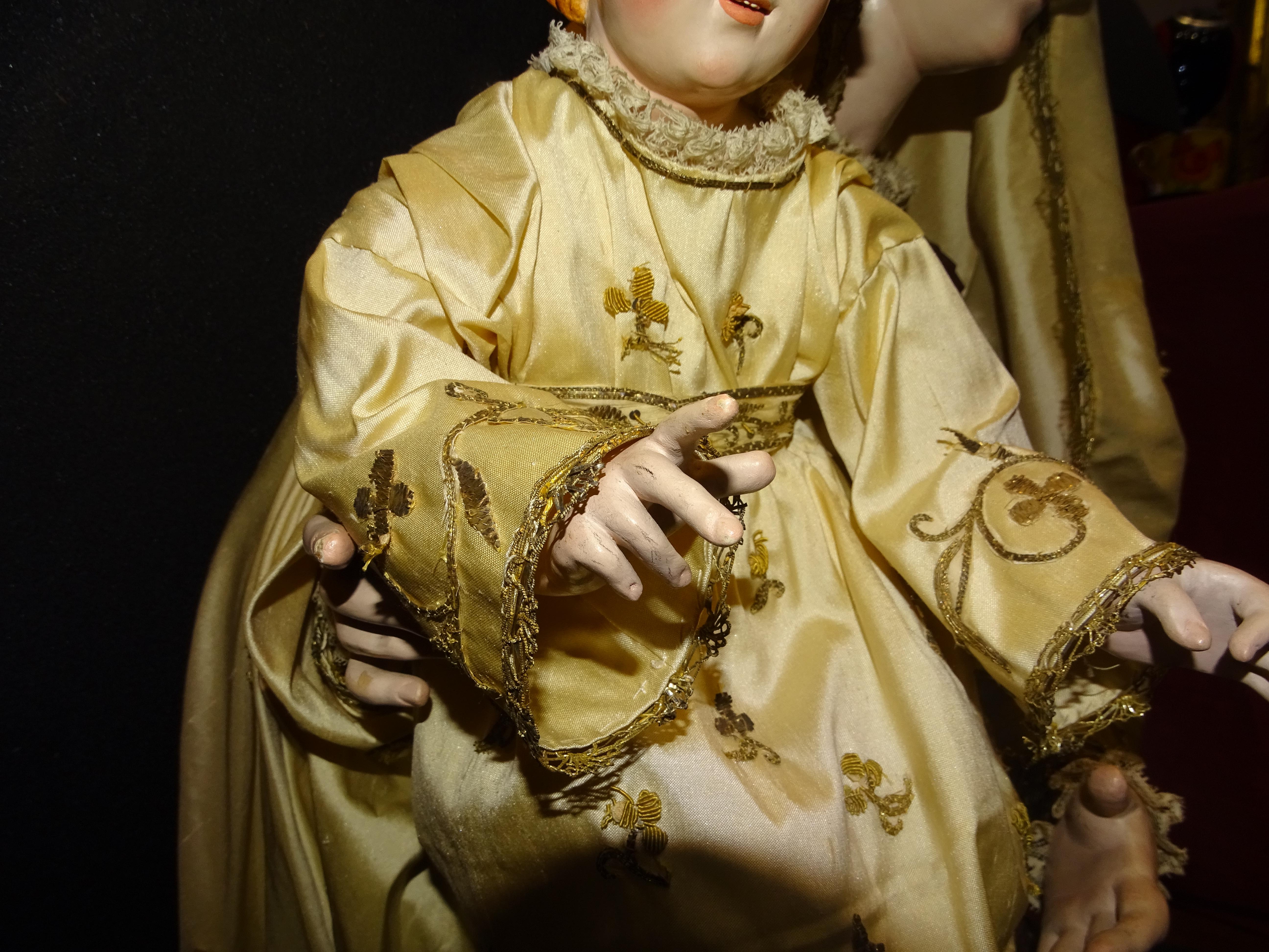 Neapolitan Scupture of a Virgin with the Child Jesus, Nativity 1