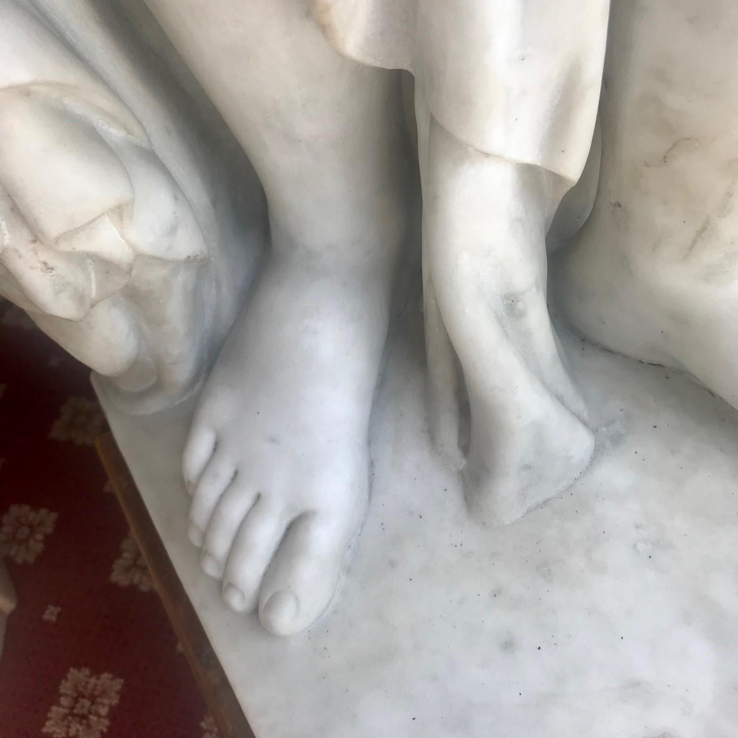 Near Life-Sized Italian White Marble Figure of Ceres, After the Antique 11
