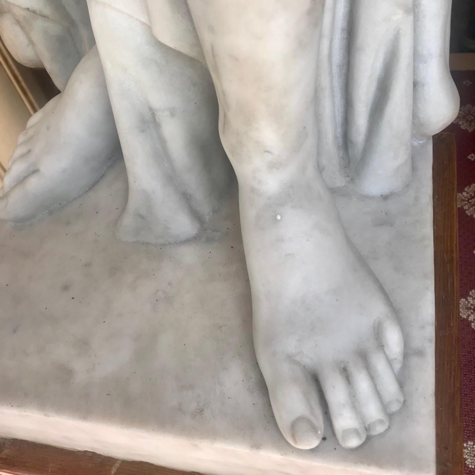 Near Life-Sized Italian White Marble Figure of Ceres, After the Antique 12